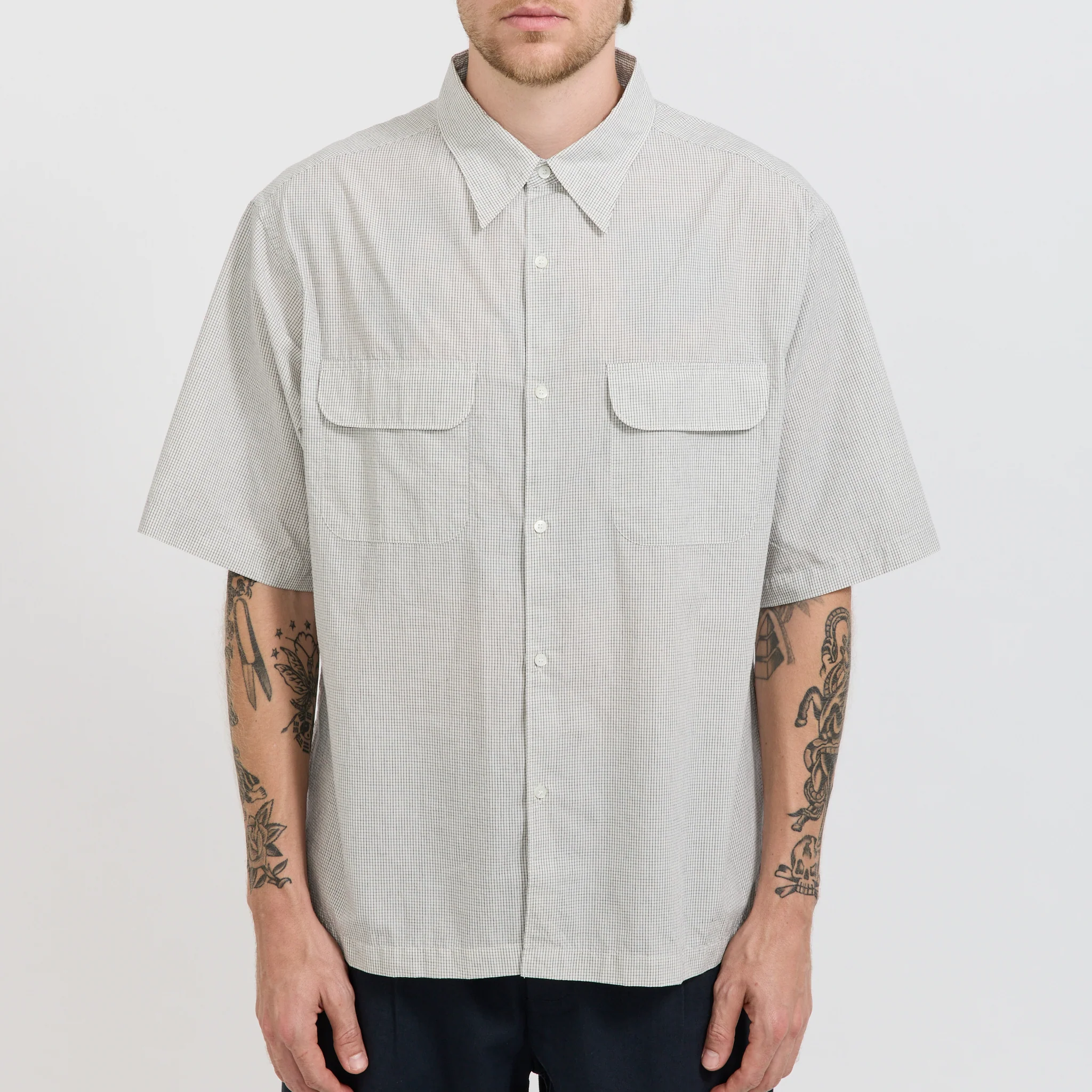 Regular Collar S/S Shirt Natural - Image 5
