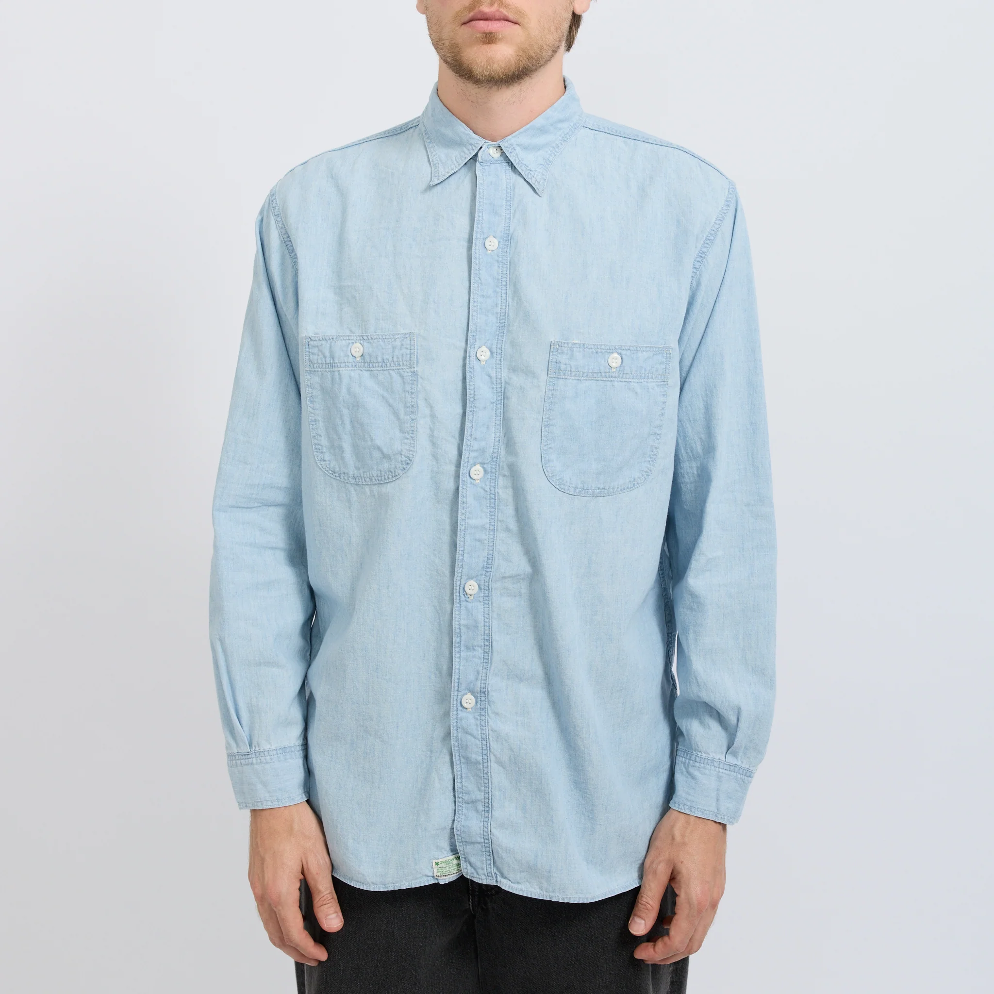 Relax Fit Chambray Work Shirt Chambray Bleached - Image 5