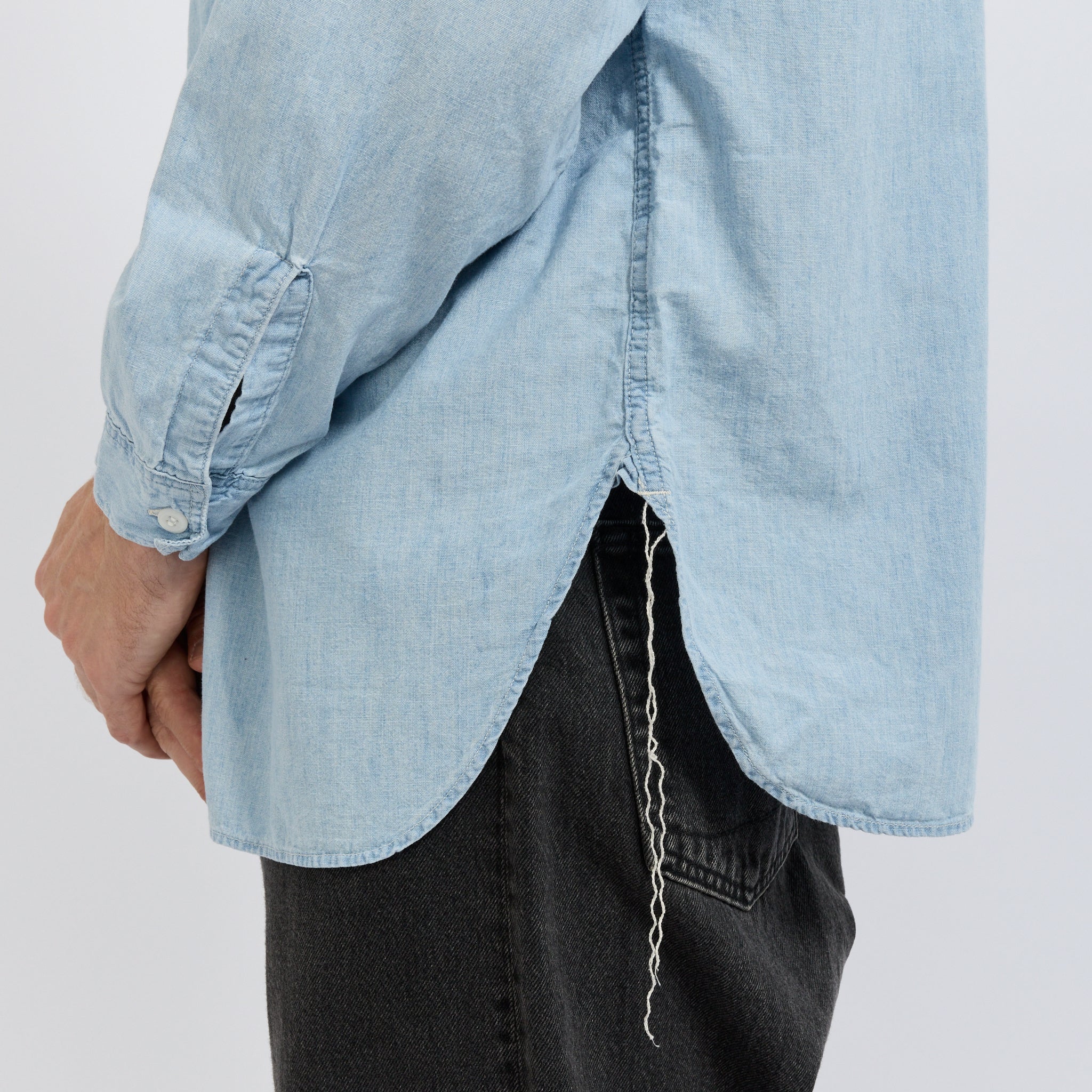 Relax Fit Chambray Work Shirt Chambray Bleached - Image 7