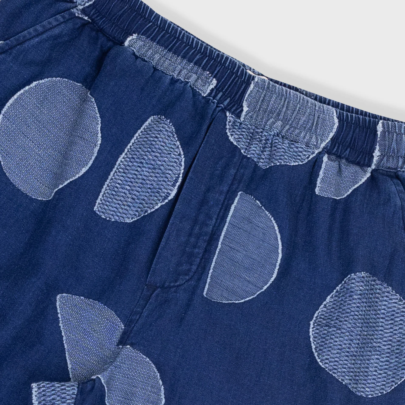 Relaxed Fit Shorts Indigo Circle Jacquard - Image 10