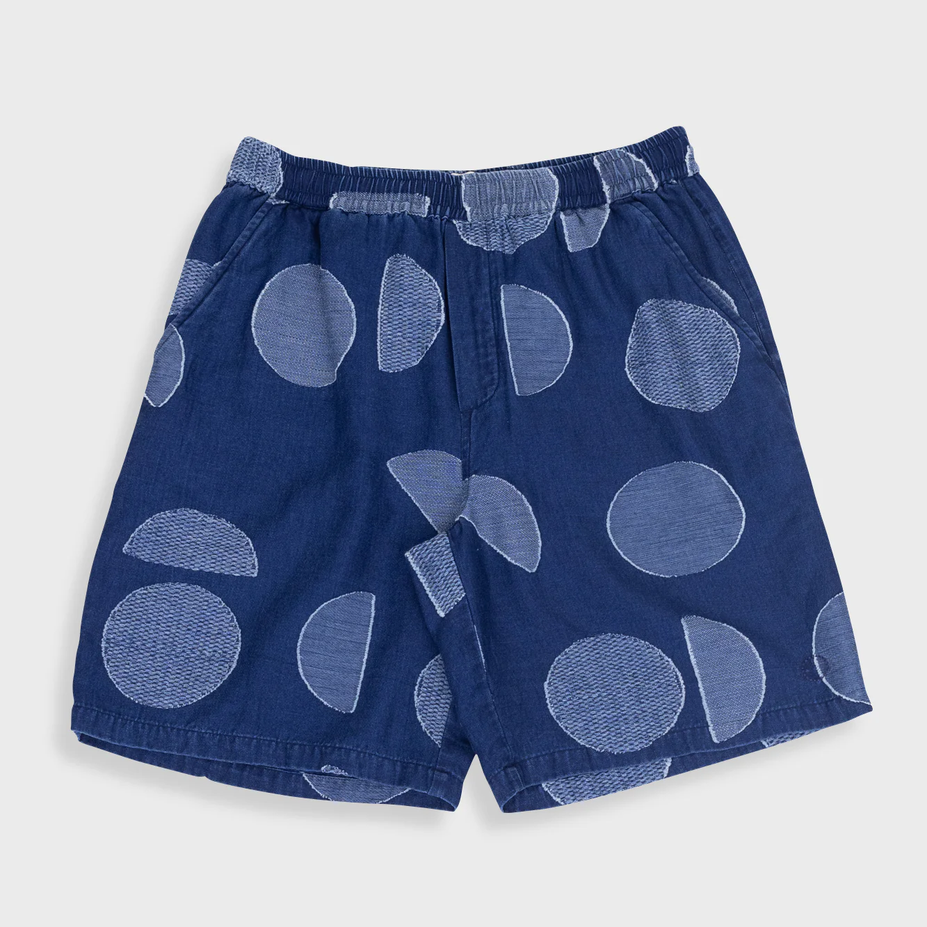 Relaxed Fit Shorts Indigo Circle Jacquard - Image 11