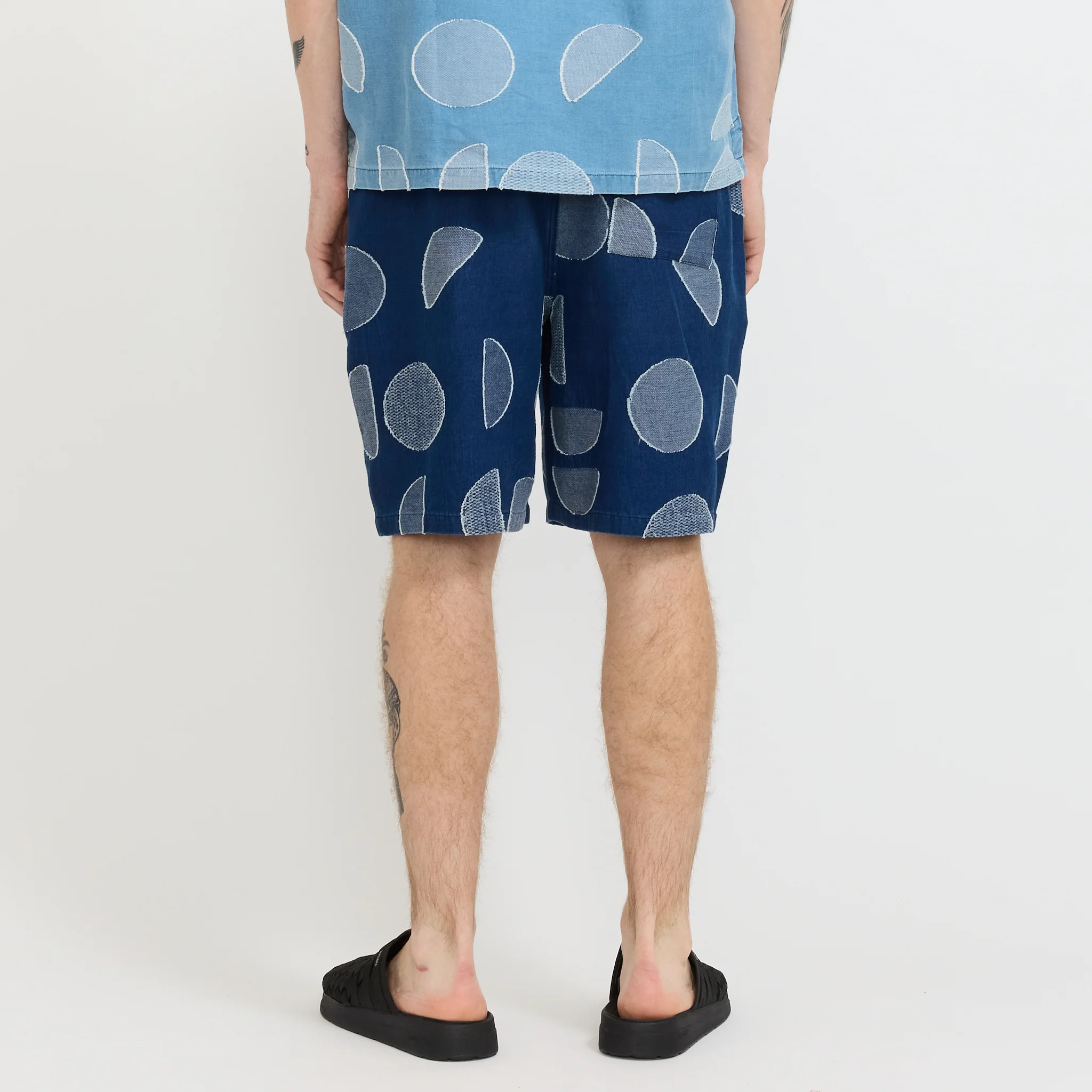 Relaxed Fit Shorts Indigo Circle Jacquard - Image 4