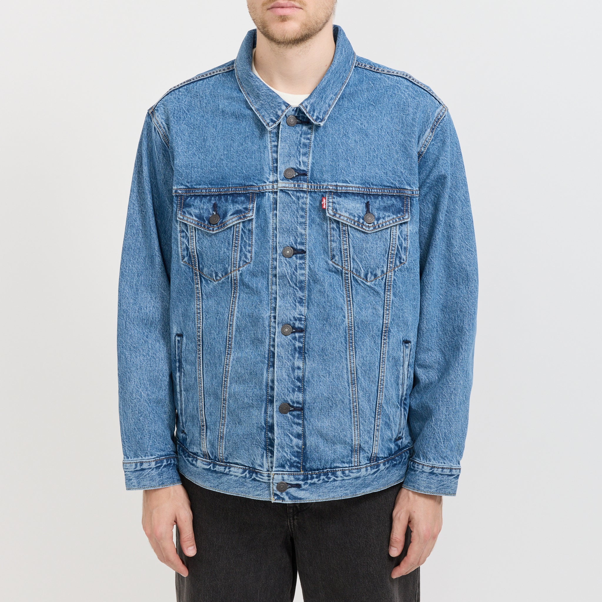 Relaxed Fit Trucker Jacket Washed Away T - Image 5