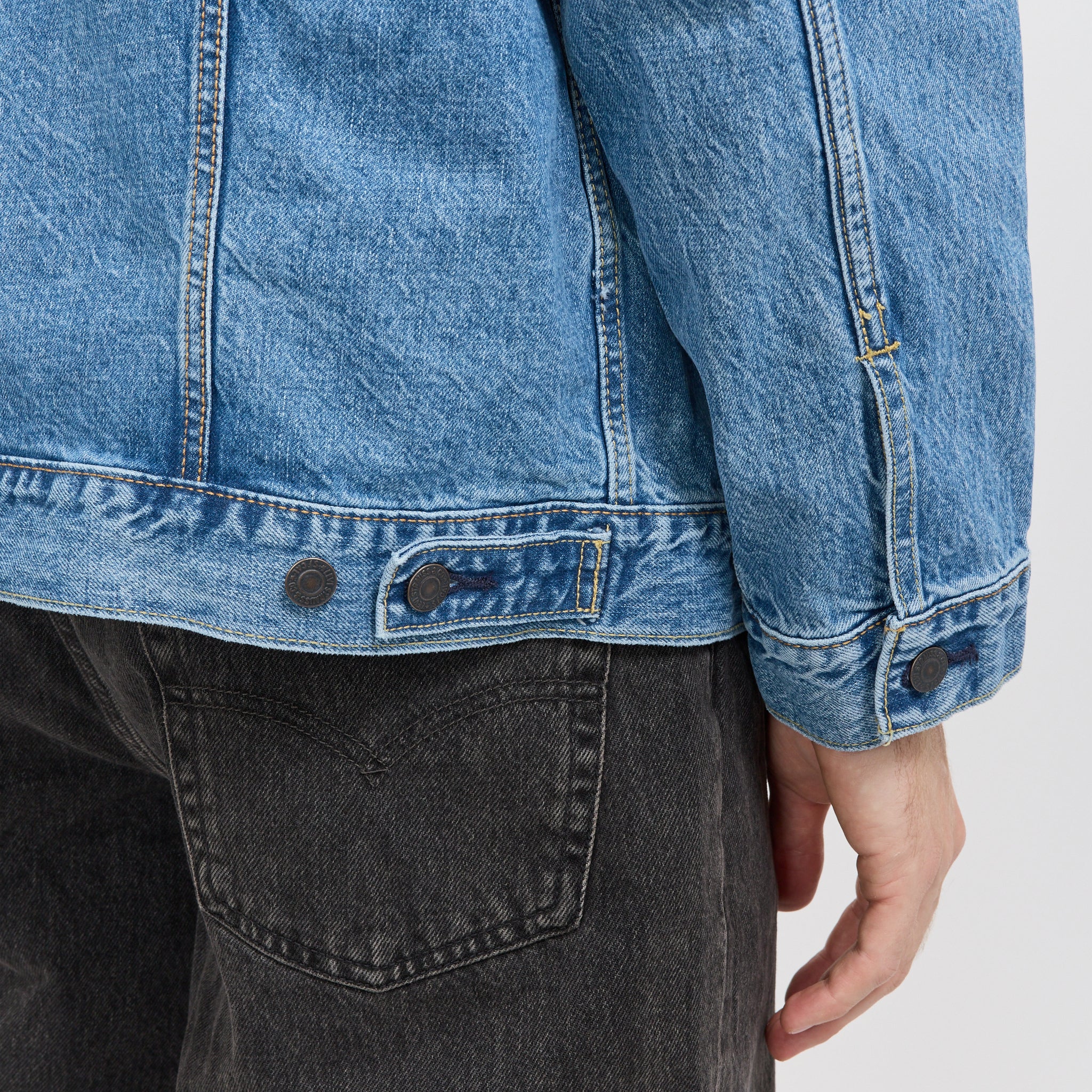 Relaxed Fit Trucker Jacket Washed Away T - Image 6