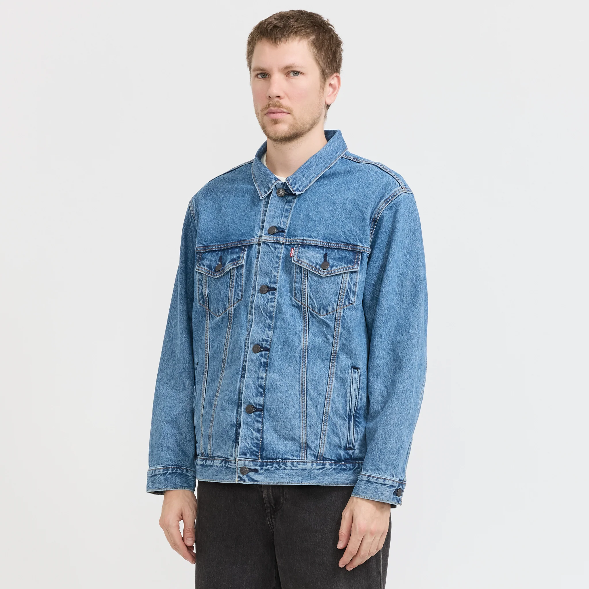 Relaxed Fit Trucker Jacket Washed Away T - Image 7