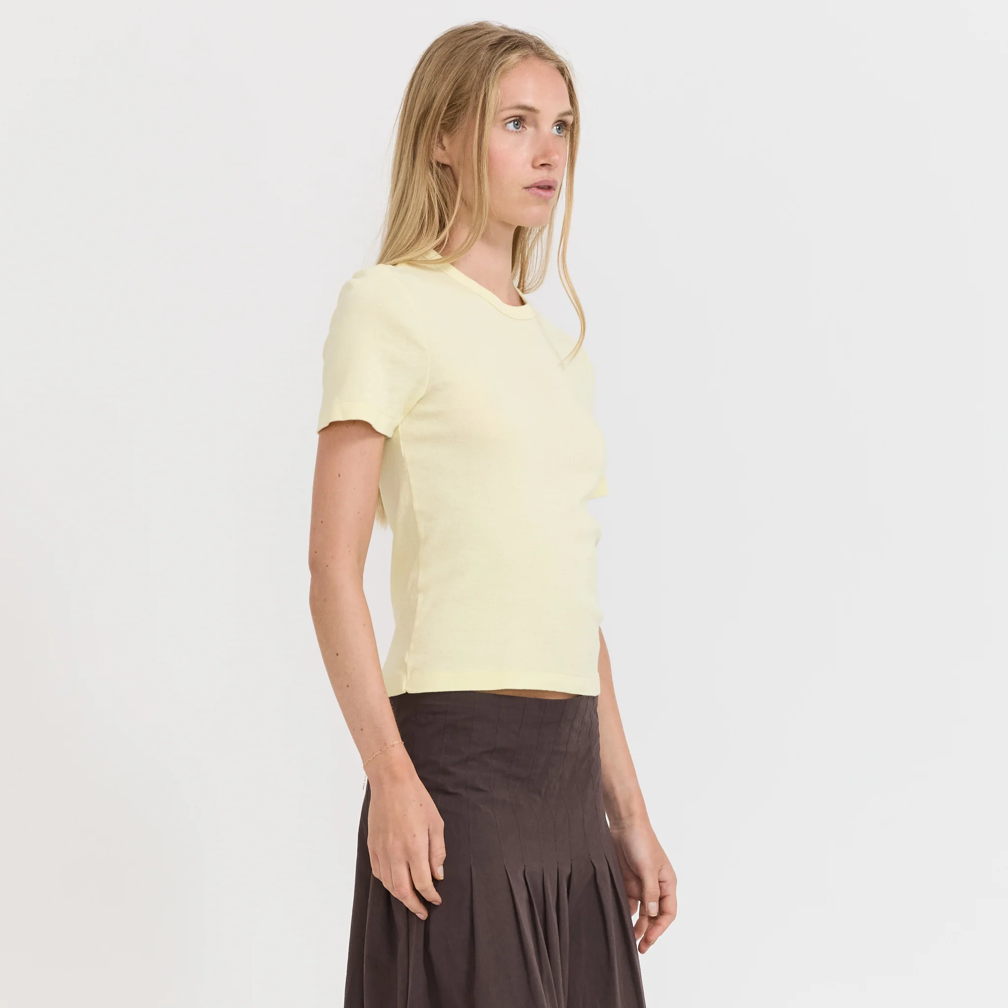 Rib Baby T-Shirt Lemon Sorbet - Image 3
