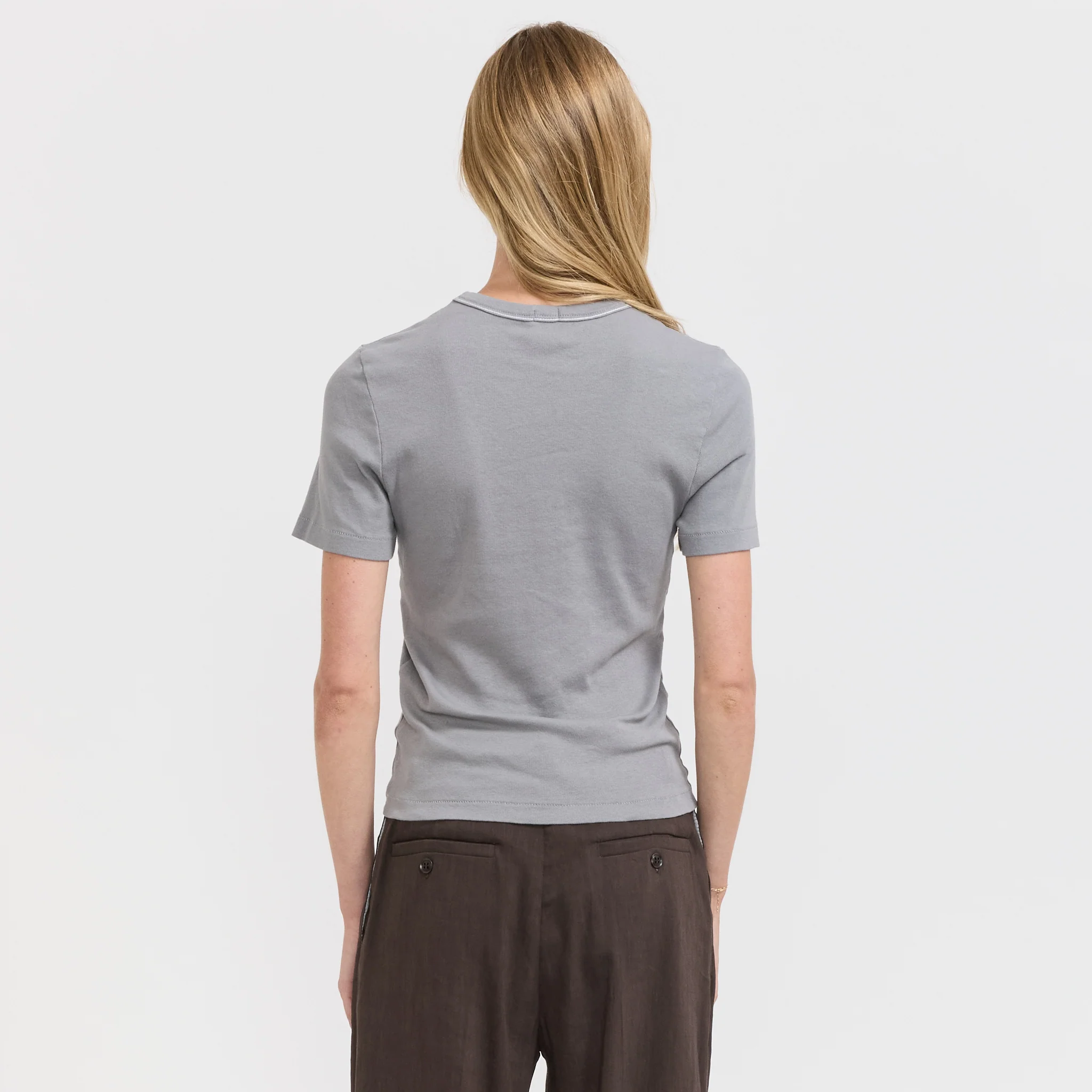Rib Baby T-Shirt Smoke Grey - Image 4