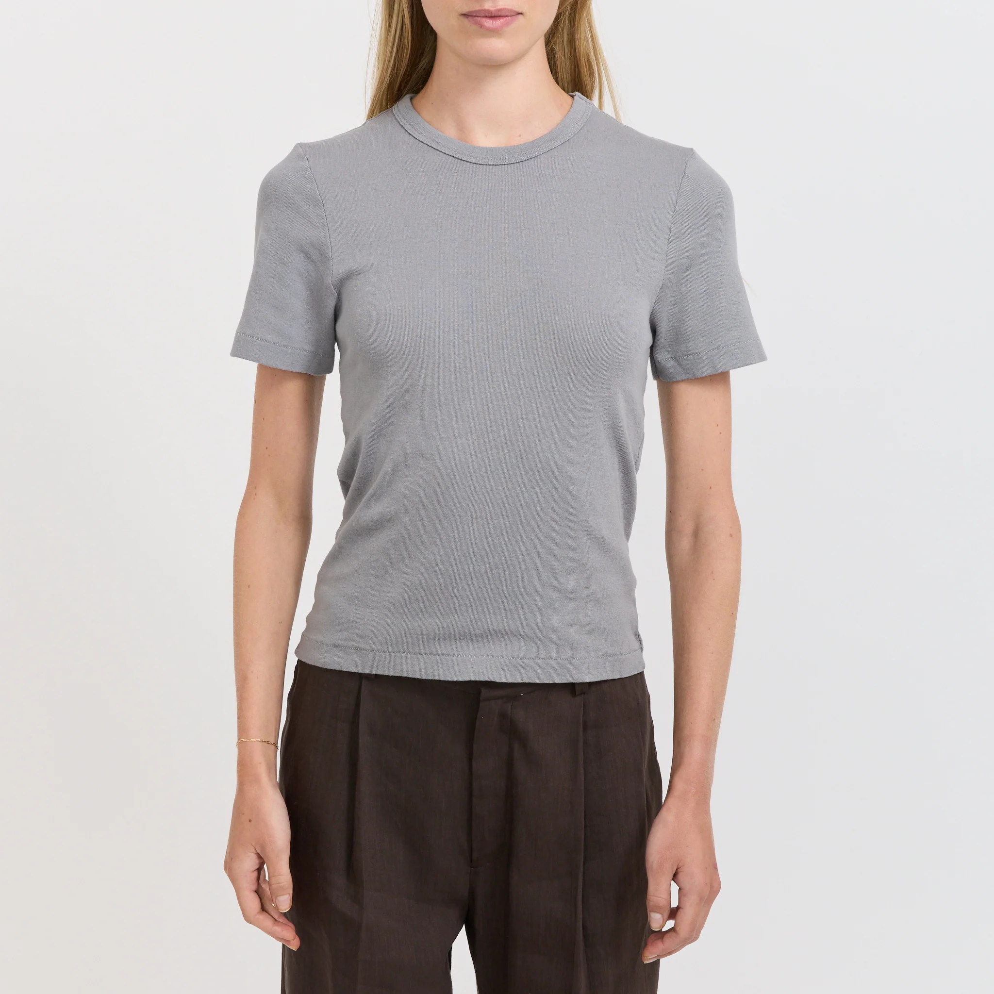 Rib Baby T-Shirt Smoke Grey - Image 5