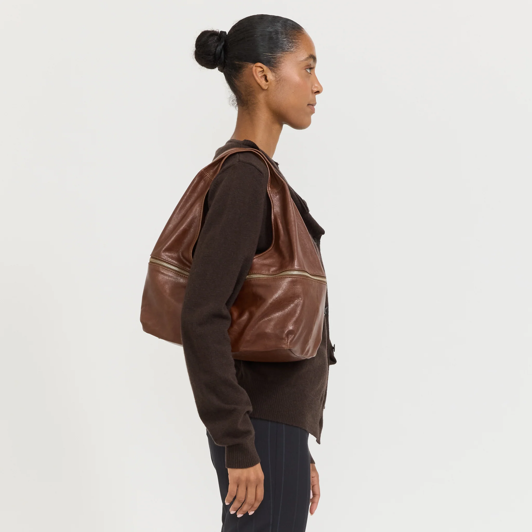 Riba Zip Bag Brown