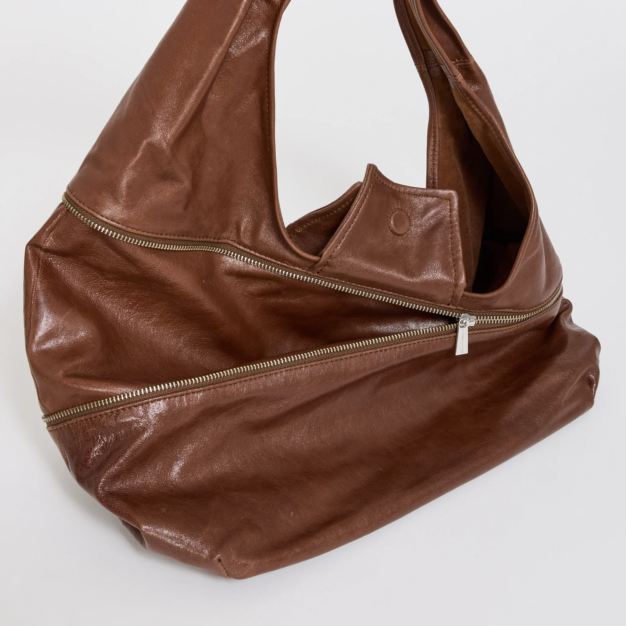 Riba Zip Bag Brown - Image 5