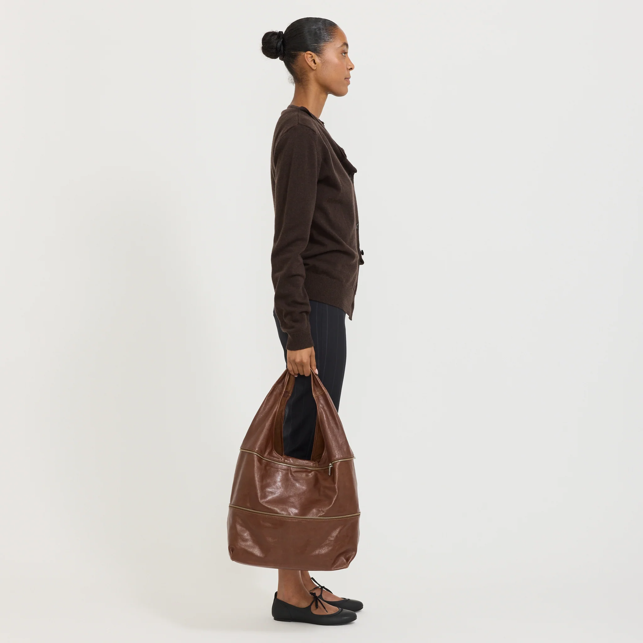 Riba Zip Bag Brown - Image 8