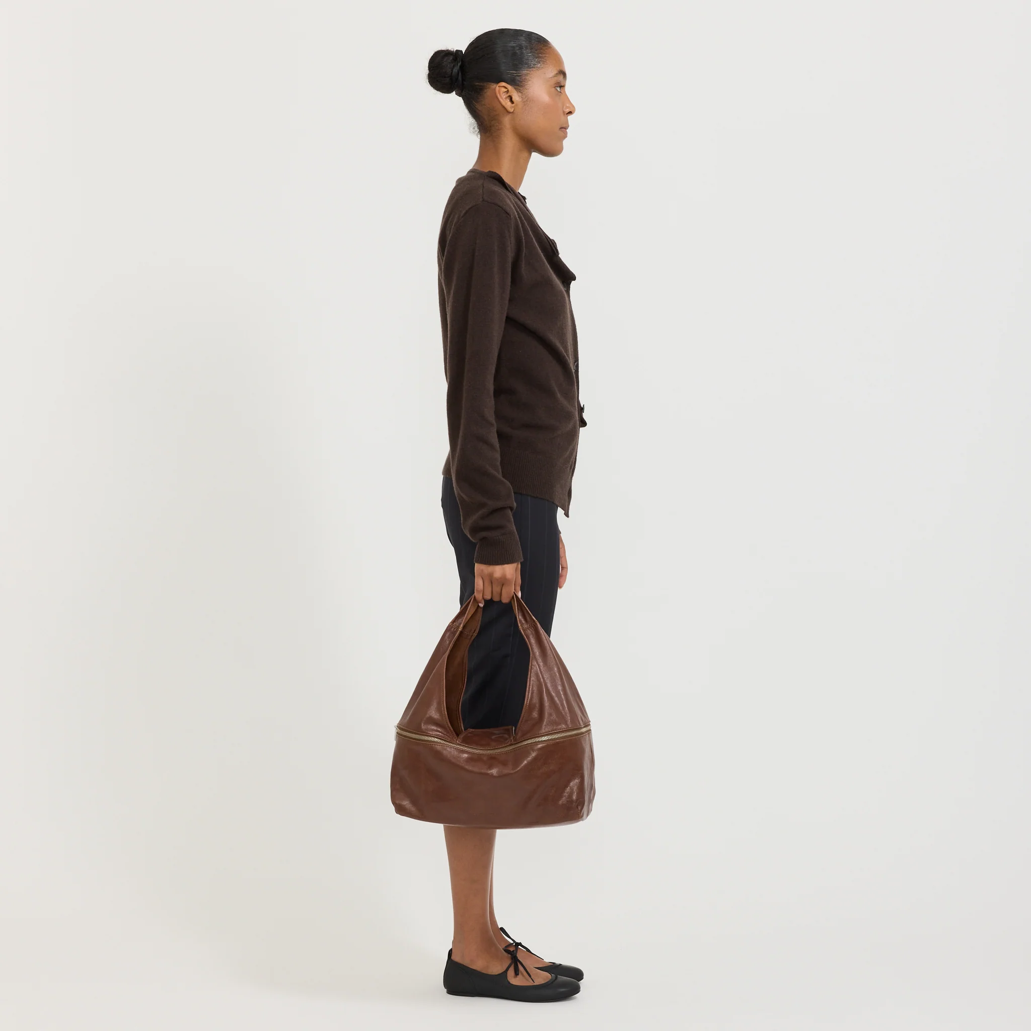Riba Zip Bag Brown - Image 9