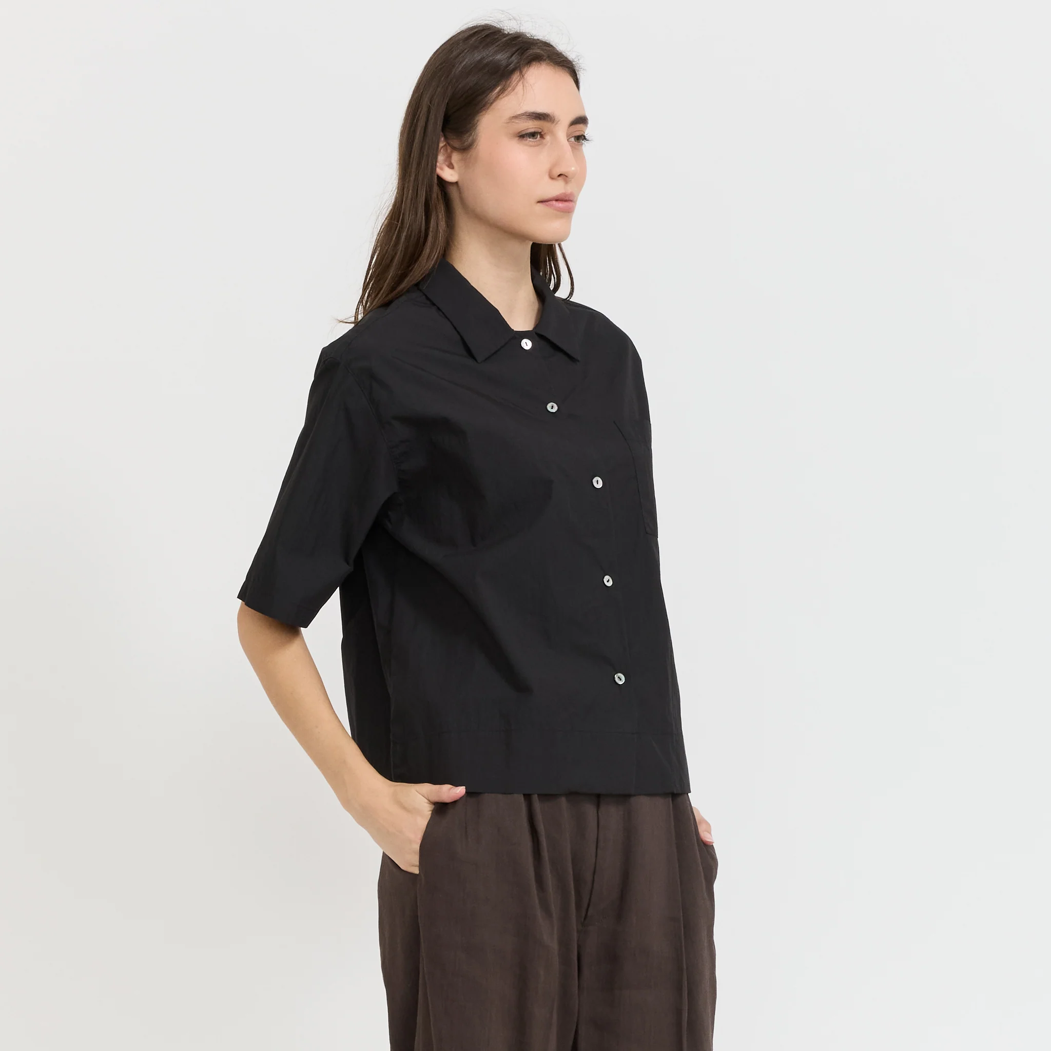 Rine Short Sleeve Shirt Black - Image 3