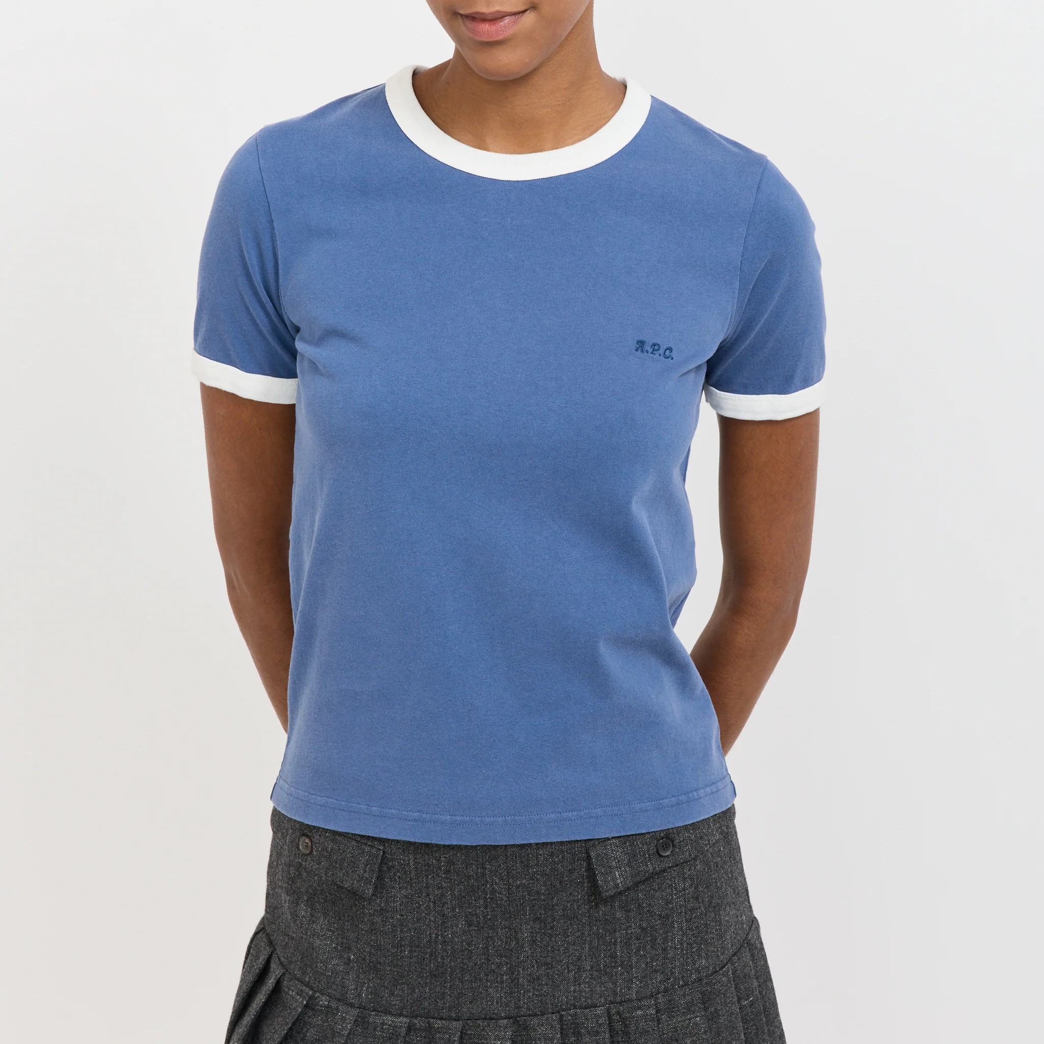 Ringer Tee Blue/White - Image 5