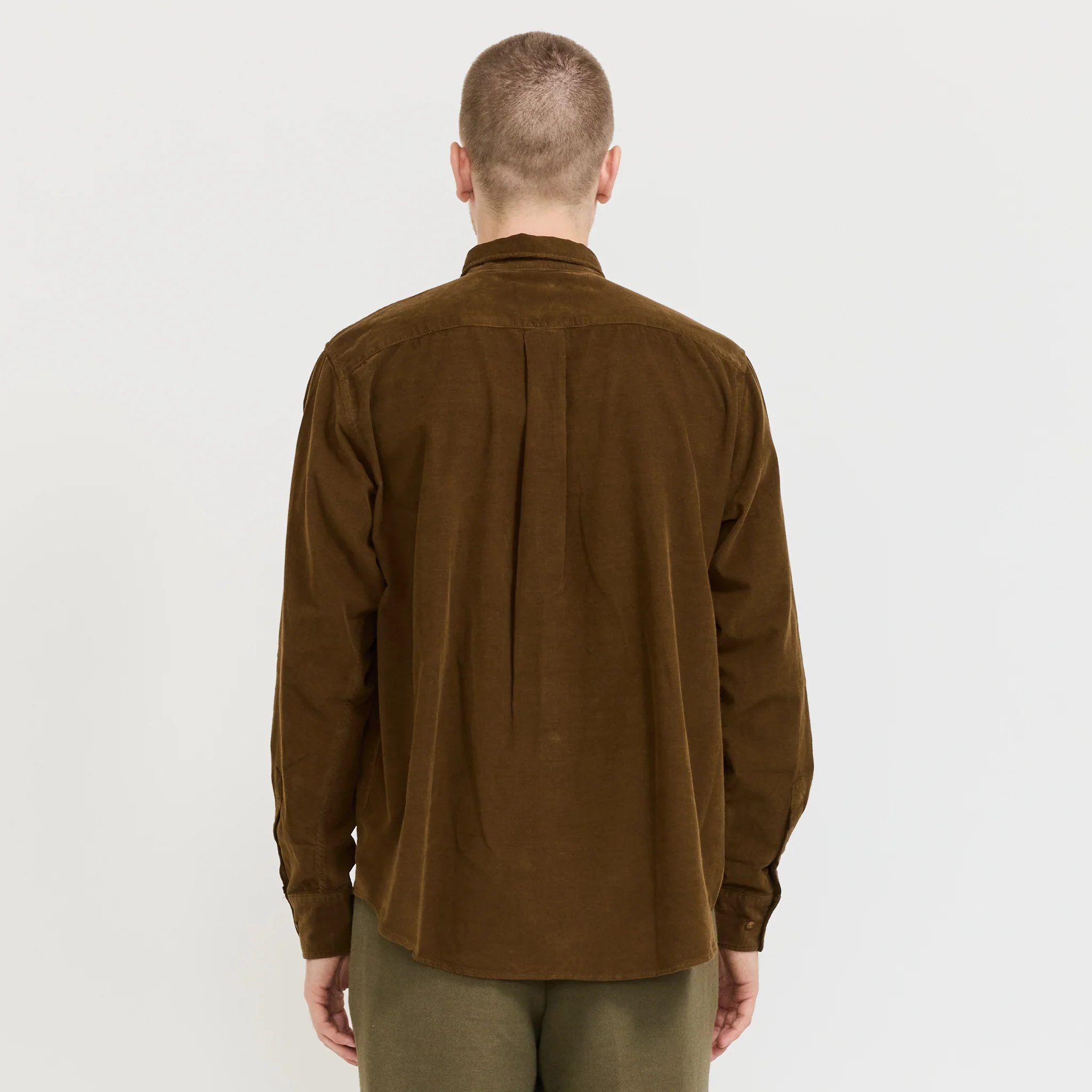 River Corduroy Shirt Burnt Khaki - Image 4