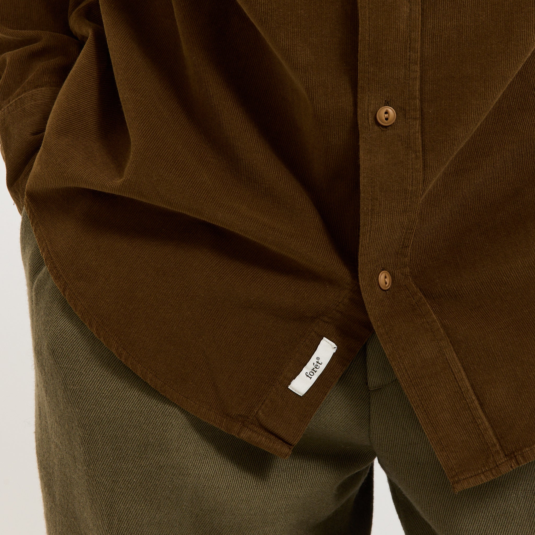 River Corduroy Shirt Burnt Khaki - Image 6