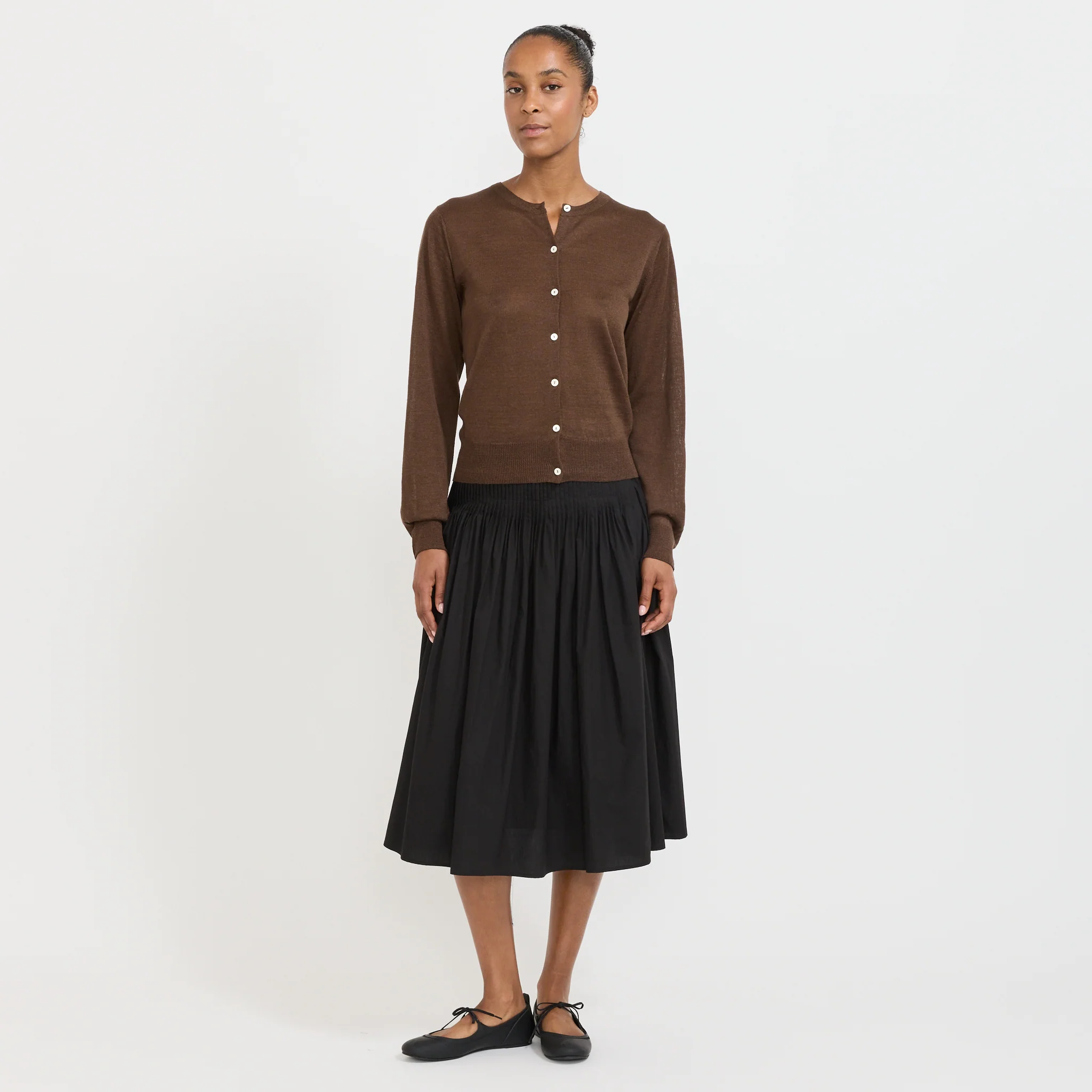 Rola Linen Cardigan Brown - Image 6