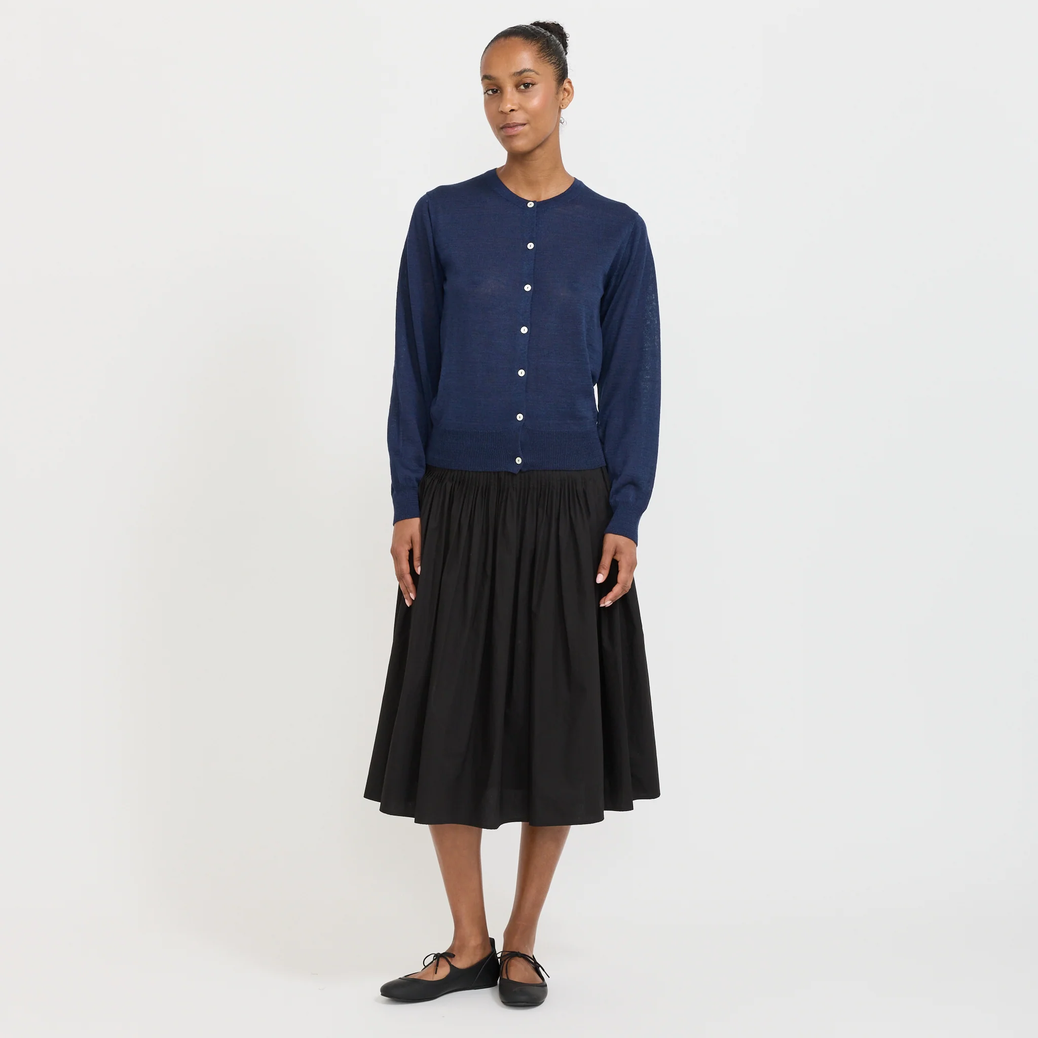Rola Linen Cardigan Navy - Image 2