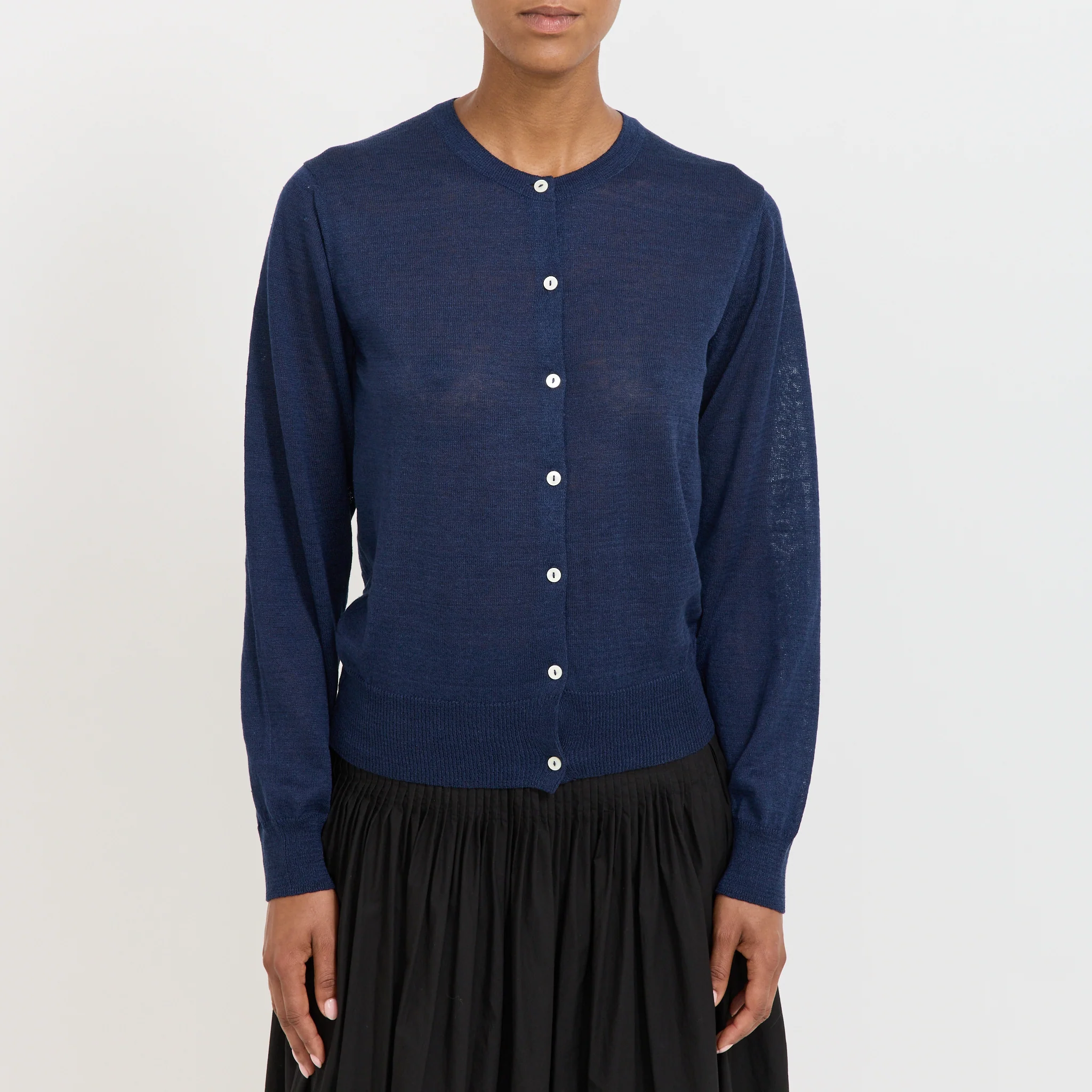 Rola Linen Cardigan Navy - Image 5