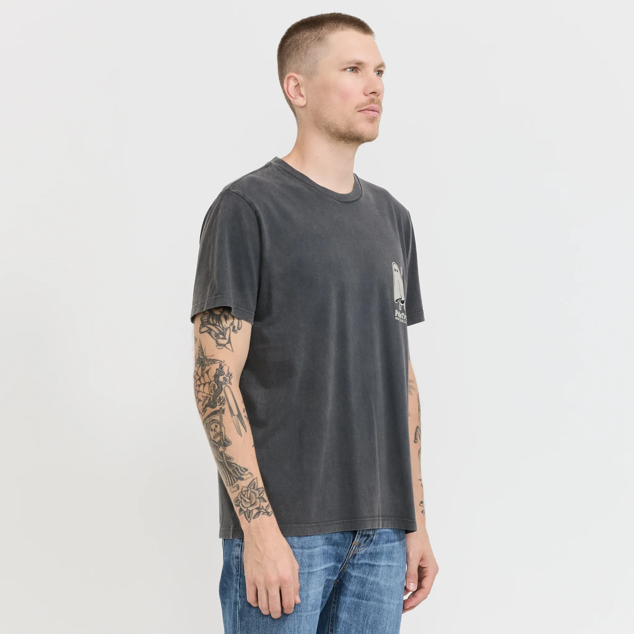 Roy Pale Tracks T-Shirt Antracite - Image 3