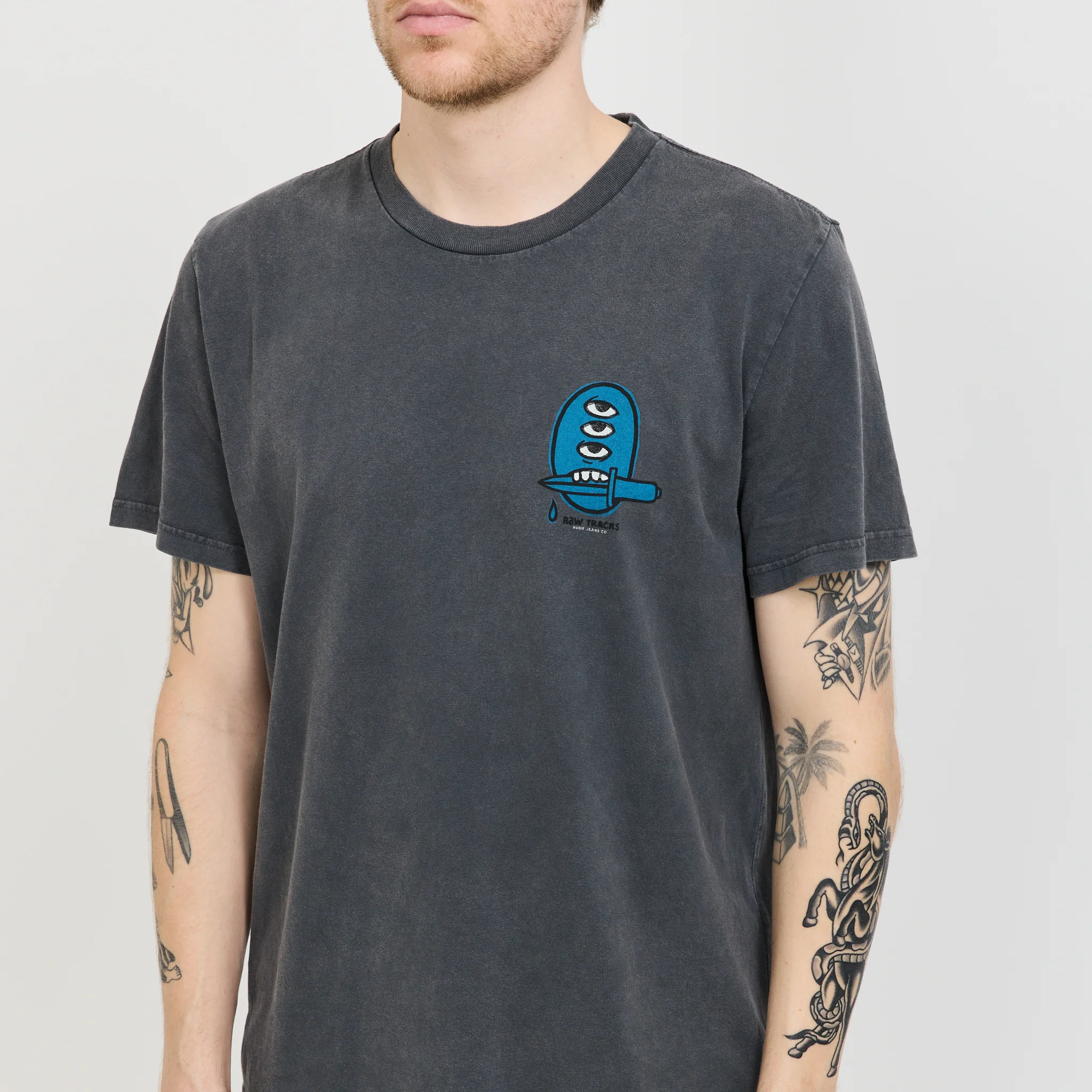 Roy Raw Tracks T-Shirt Antracite - Image 2