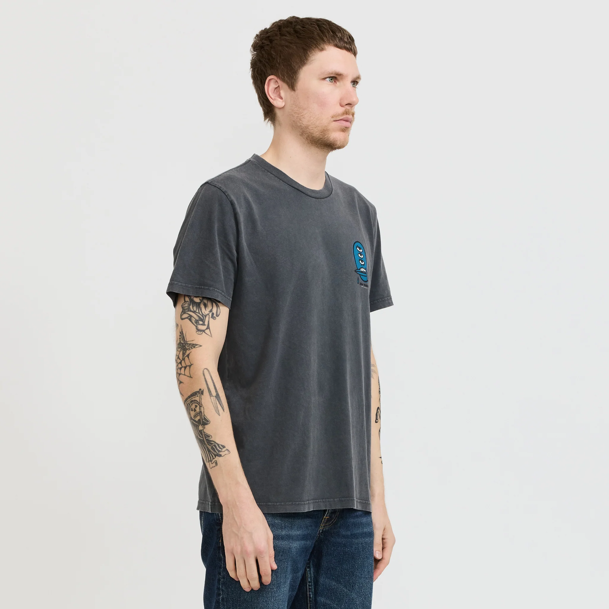 Roy Raw Tracks T-Shirt Antracite - Image 4