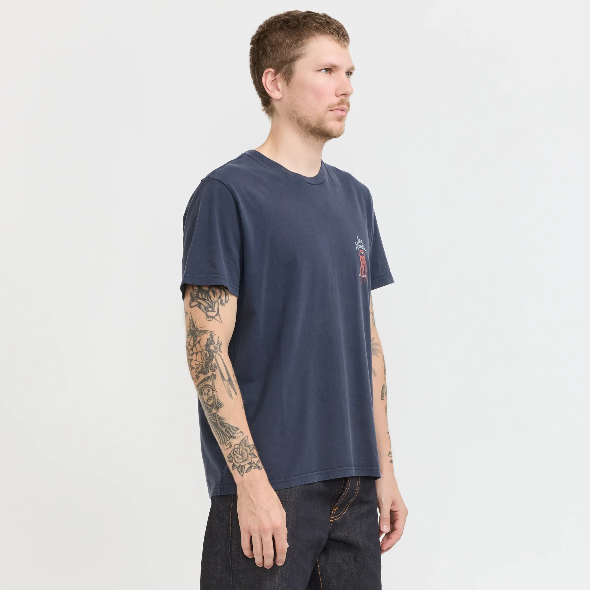 Roy Sea Noodles T-Shirt Dark Blue - Image 5