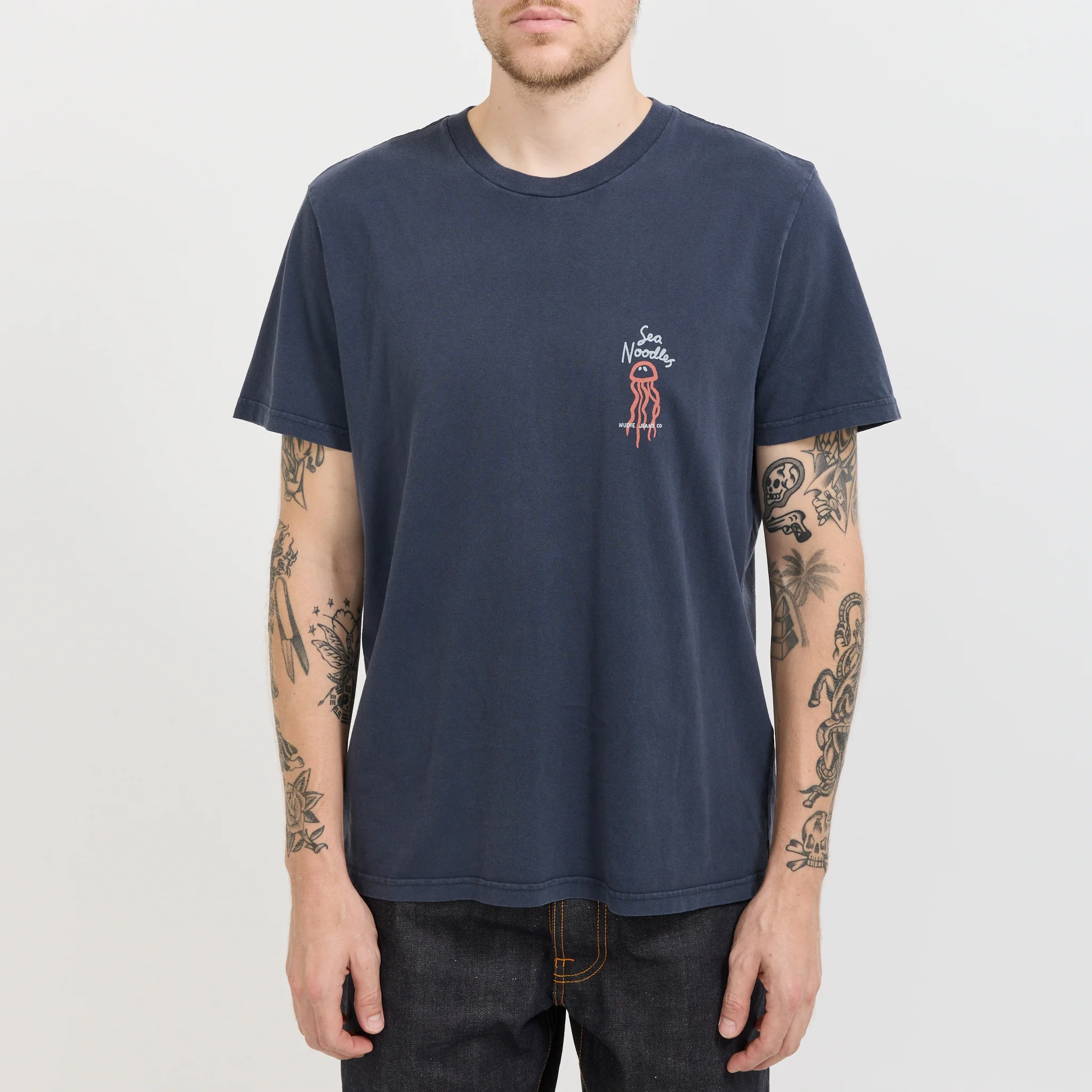 Roy Sea Noodles T-Shirt Dark Blue - Image 6
