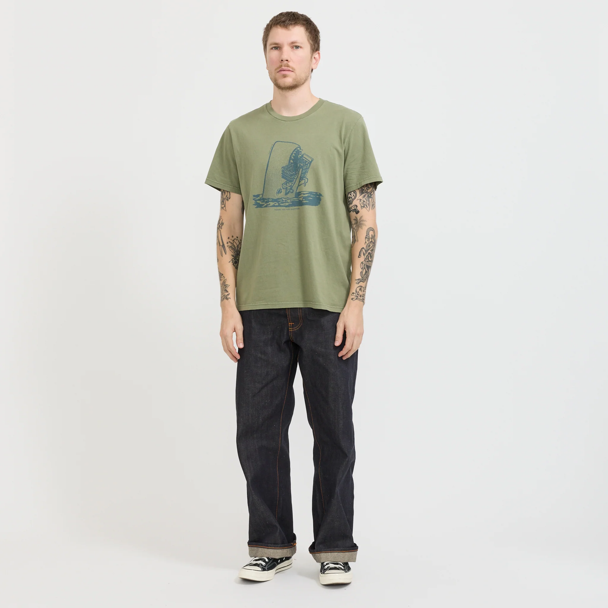 Roy Shop-Chop T-Shirt Green - Image 6