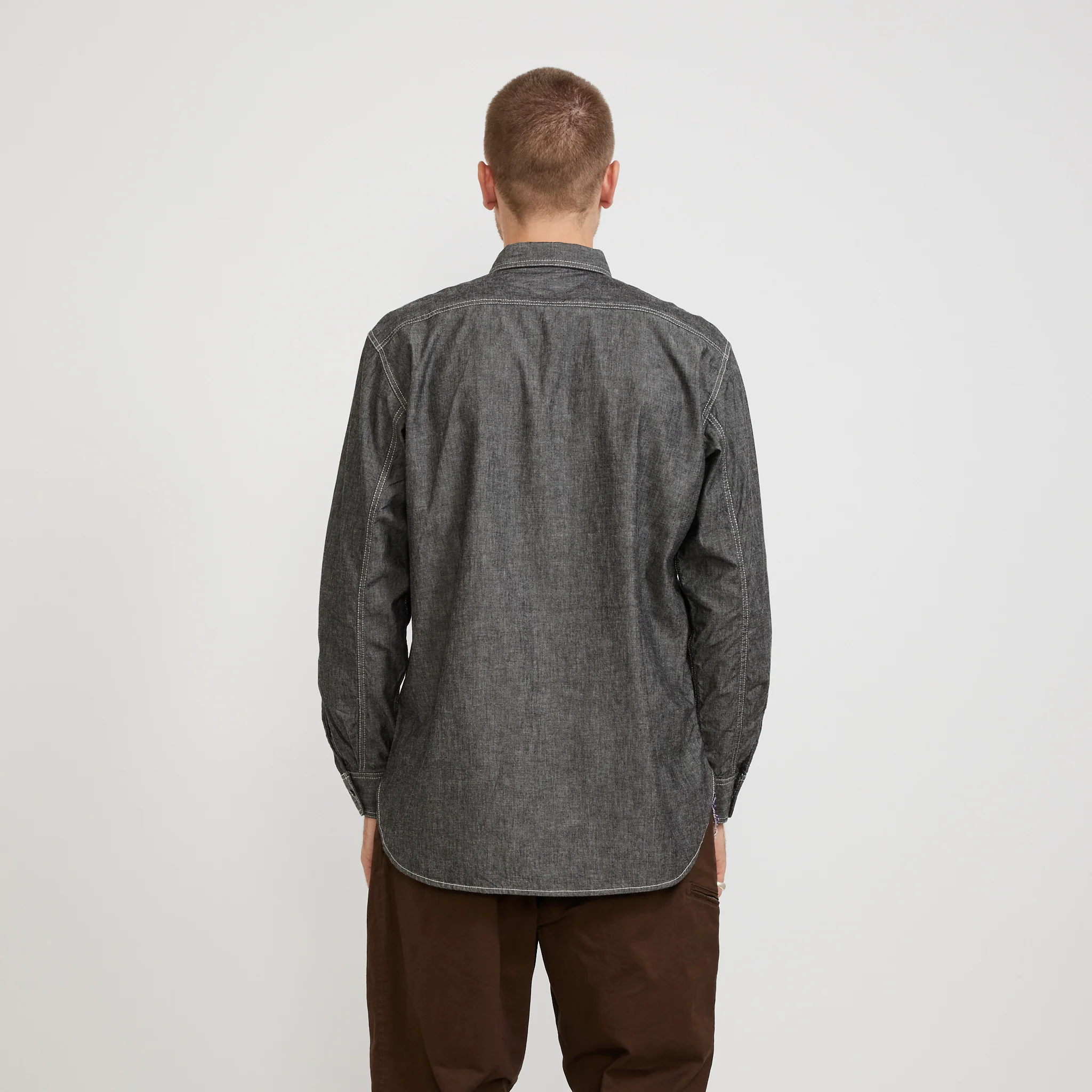 Rucker Chambray Shirt Black - Image 4