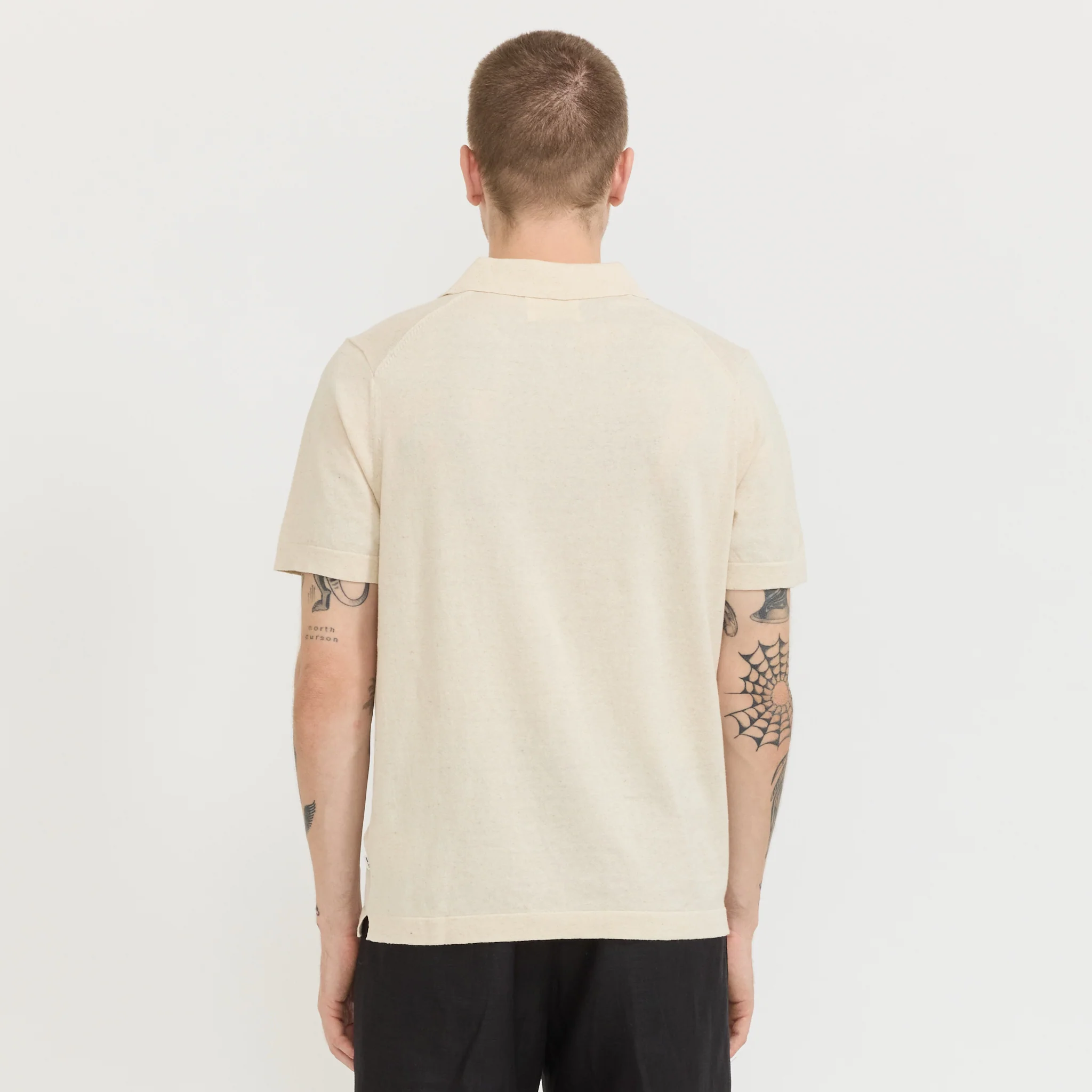Ryan Knitted Polo Oat - Image 4