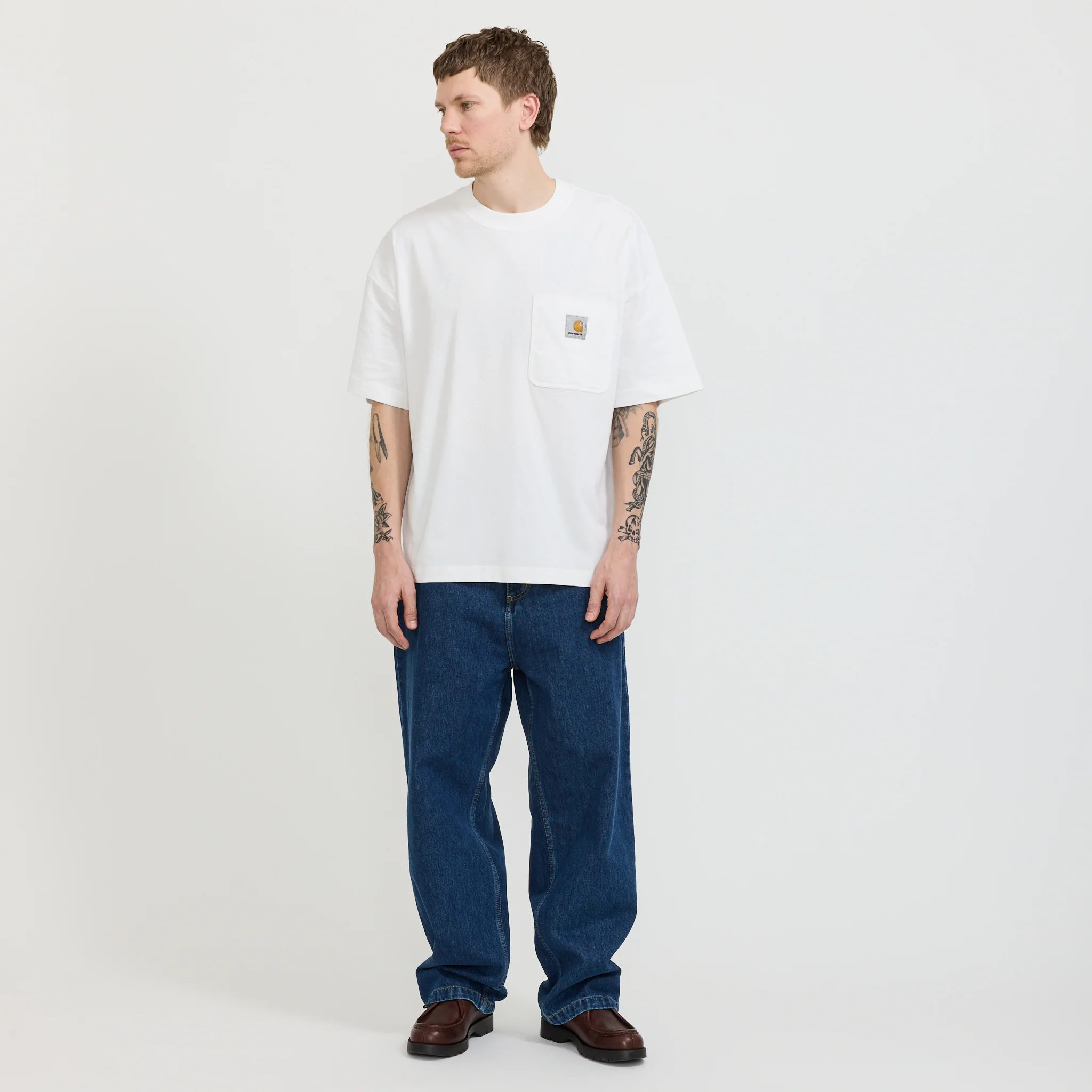 S/S Work Pocket T-Shirt White - Image 2