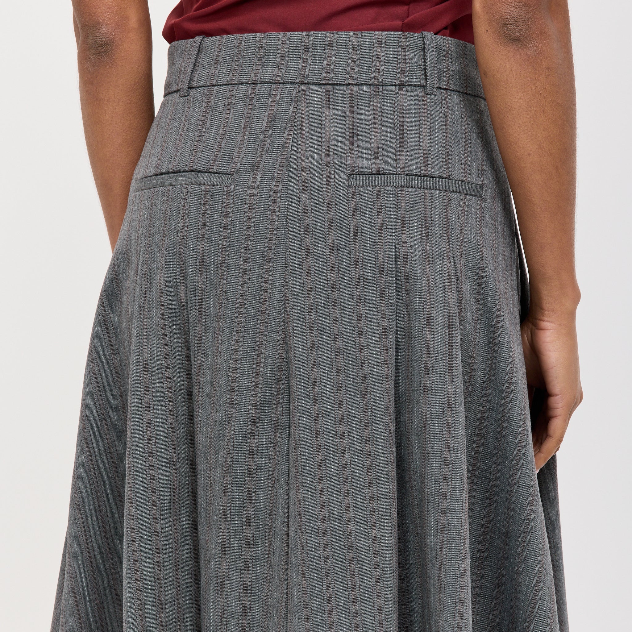 Sabrinna Skirt Grey Stripes - Image 6
