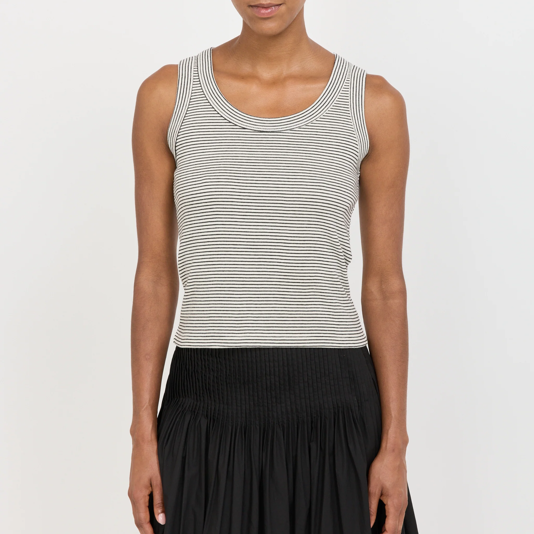 Sailor Sleeveless Knit Top Black - Image 5
