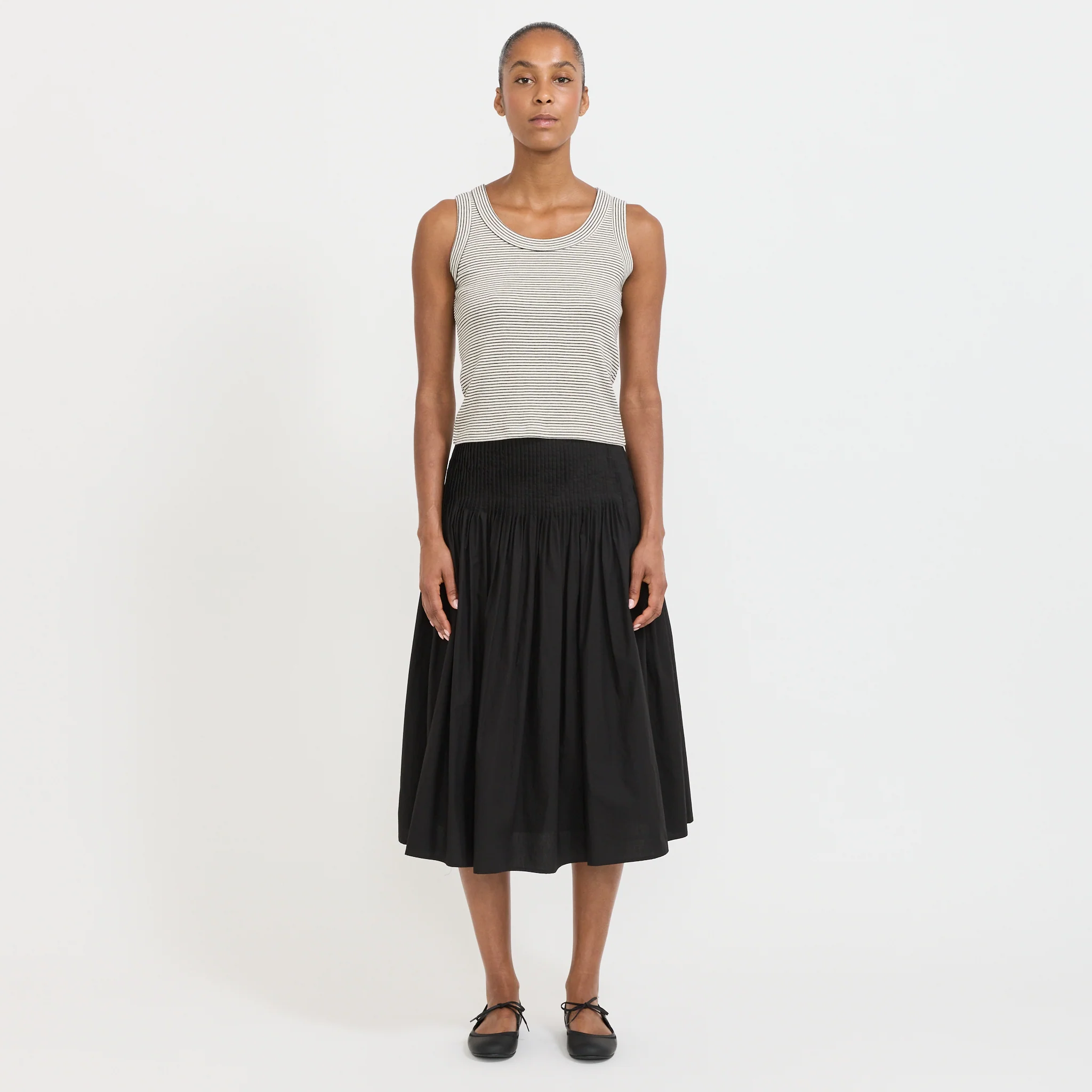 Sailor Sleeveless Knit Top Black - Image 6