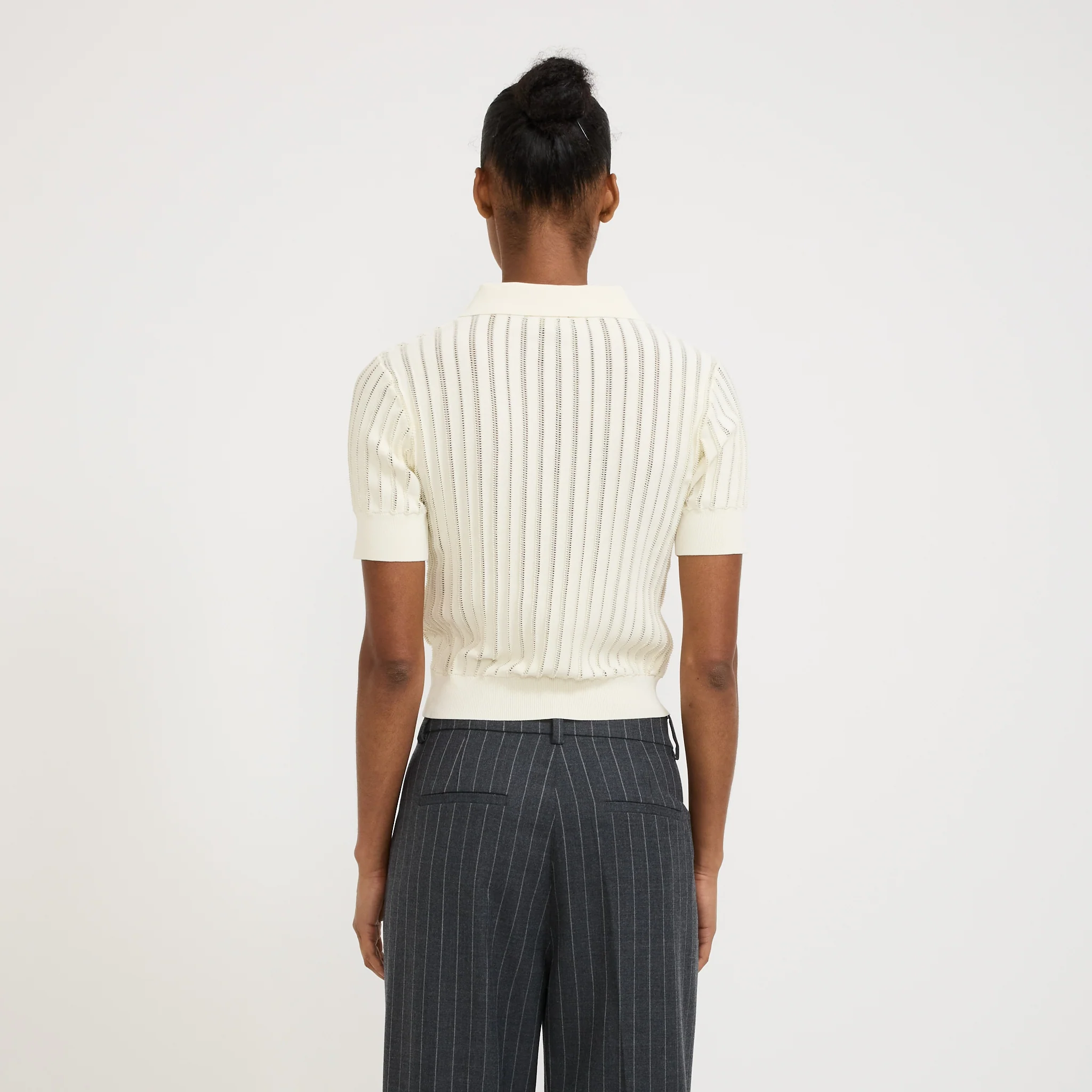 Sally Knit Polo Off White - Image 4