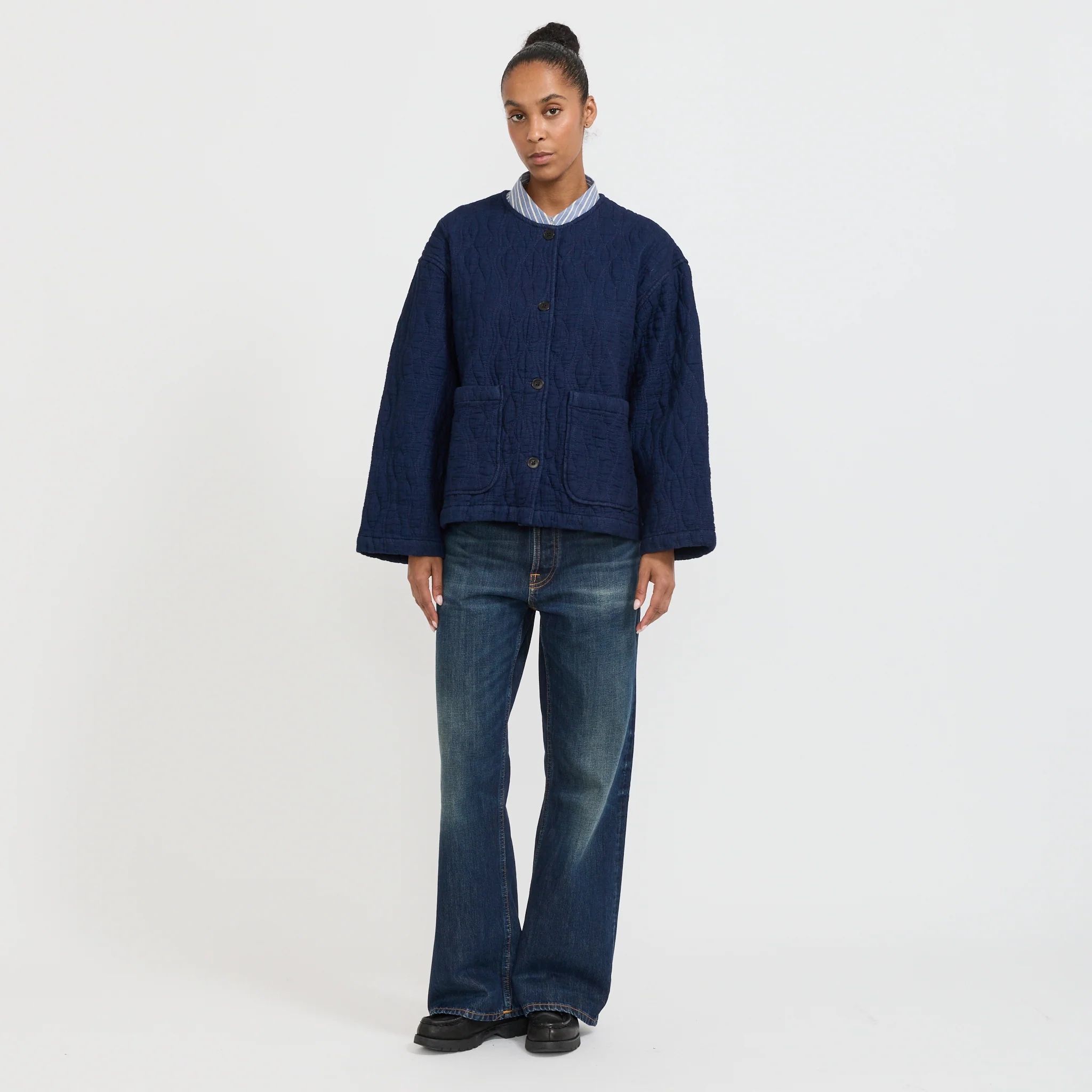 Sandra Jacket Indigo Quilt Blue - Image 2