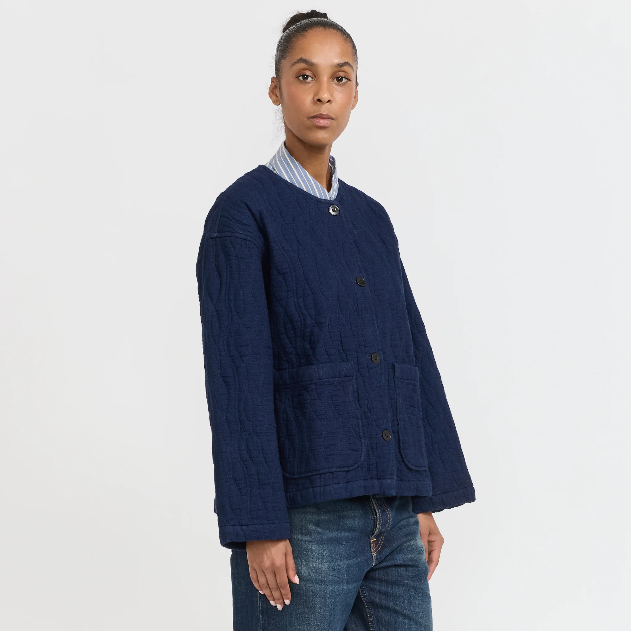 Sandra Jacket Indigo Quilt Blue - Image 3