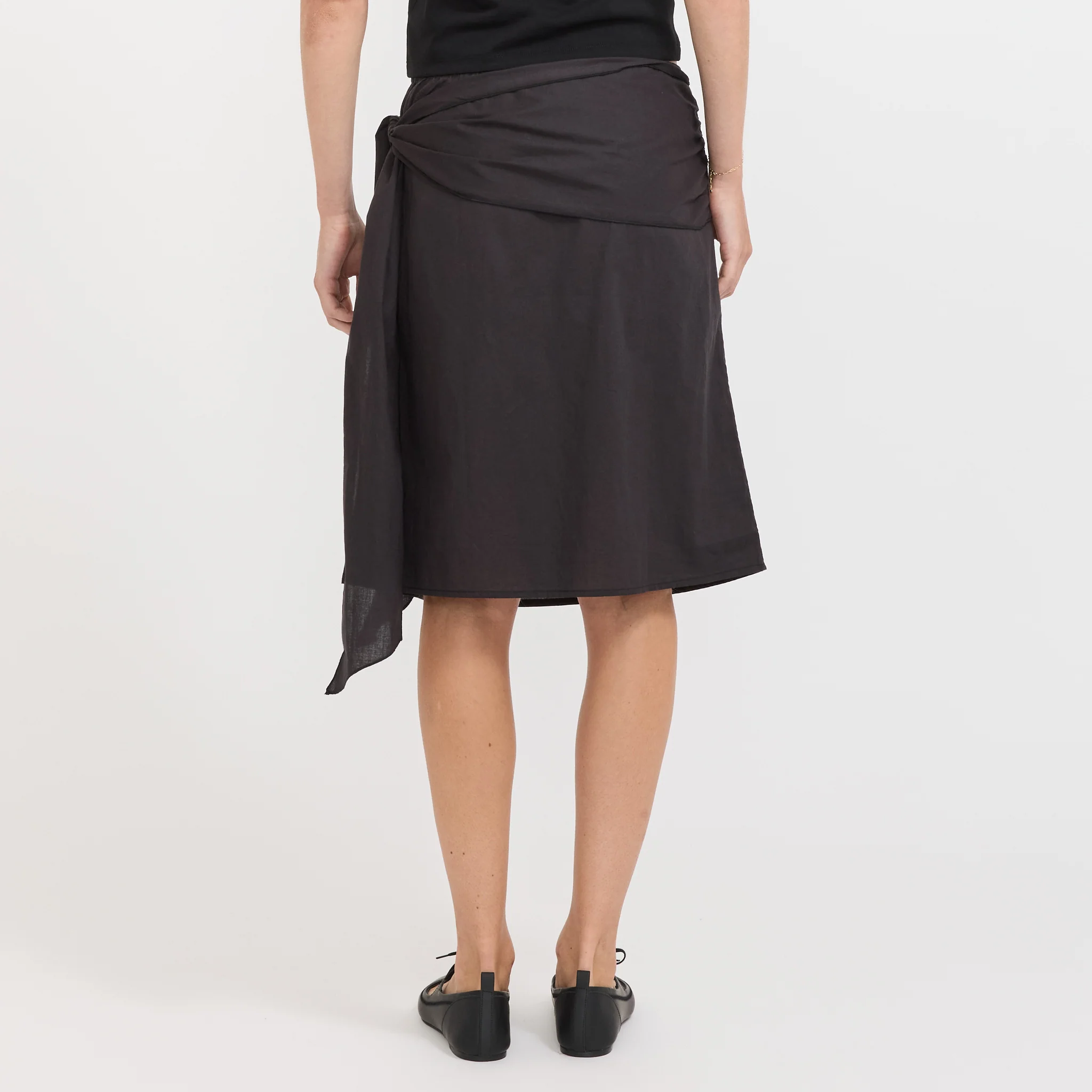 Scarf Midi Skirt Black - Image 4