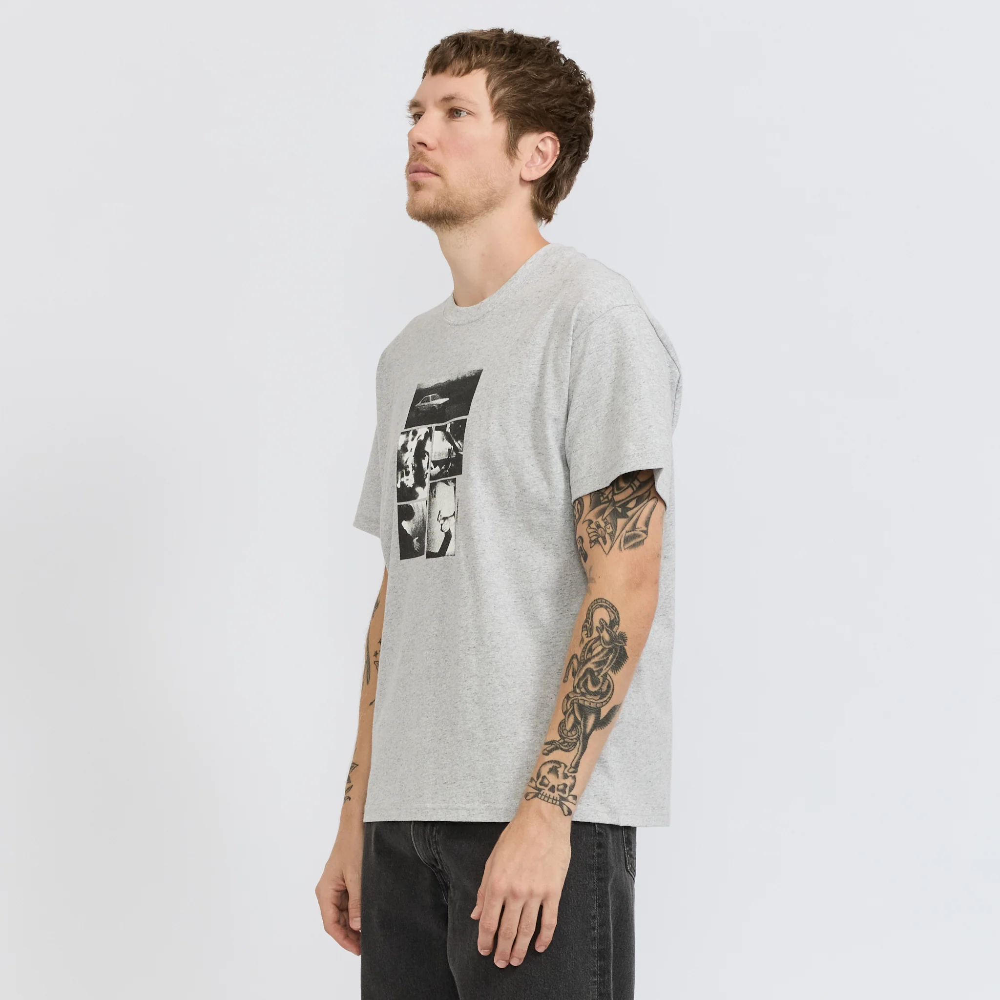 Scenes Tee Heather Grey
