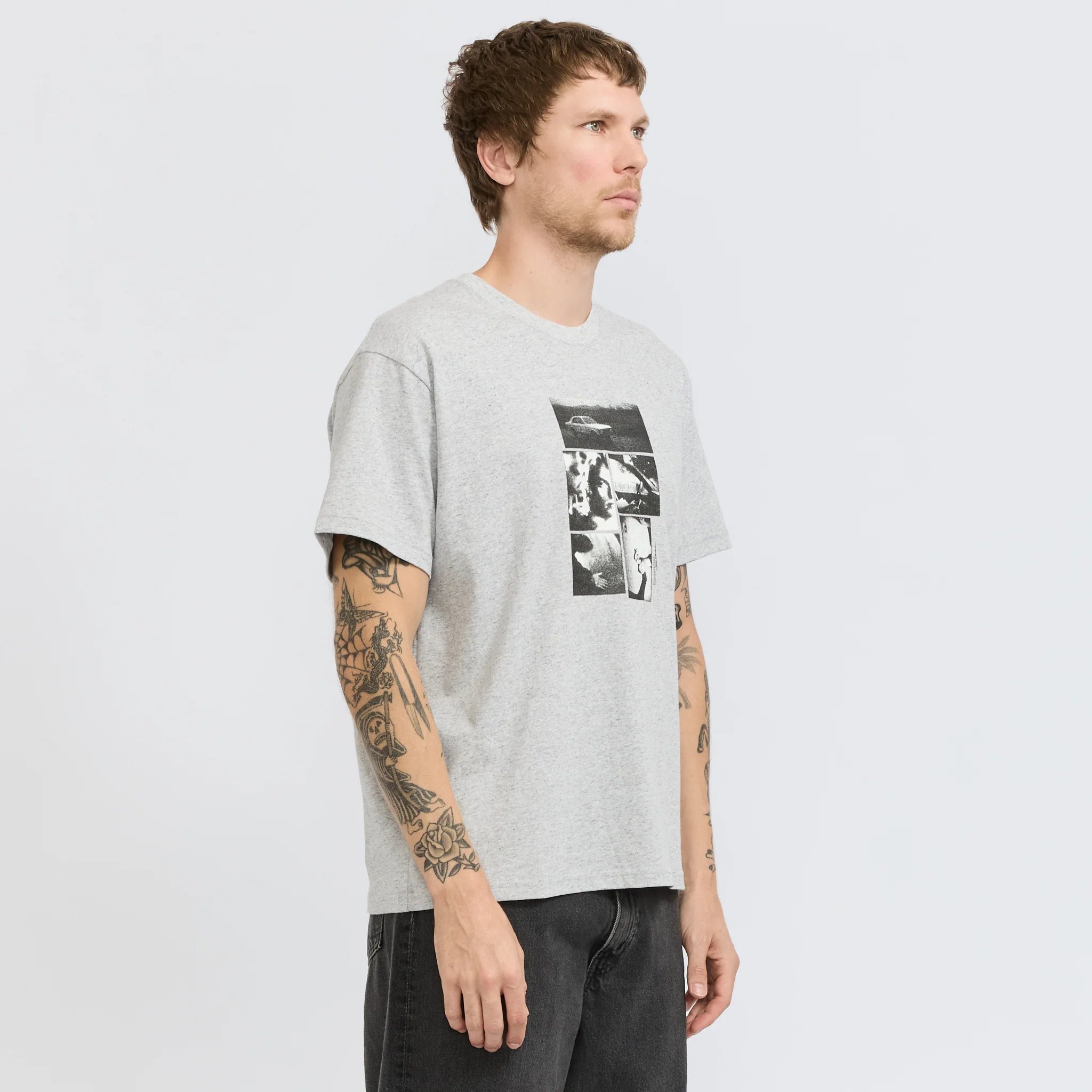 Scenes Tee Heather Grey - Image 3