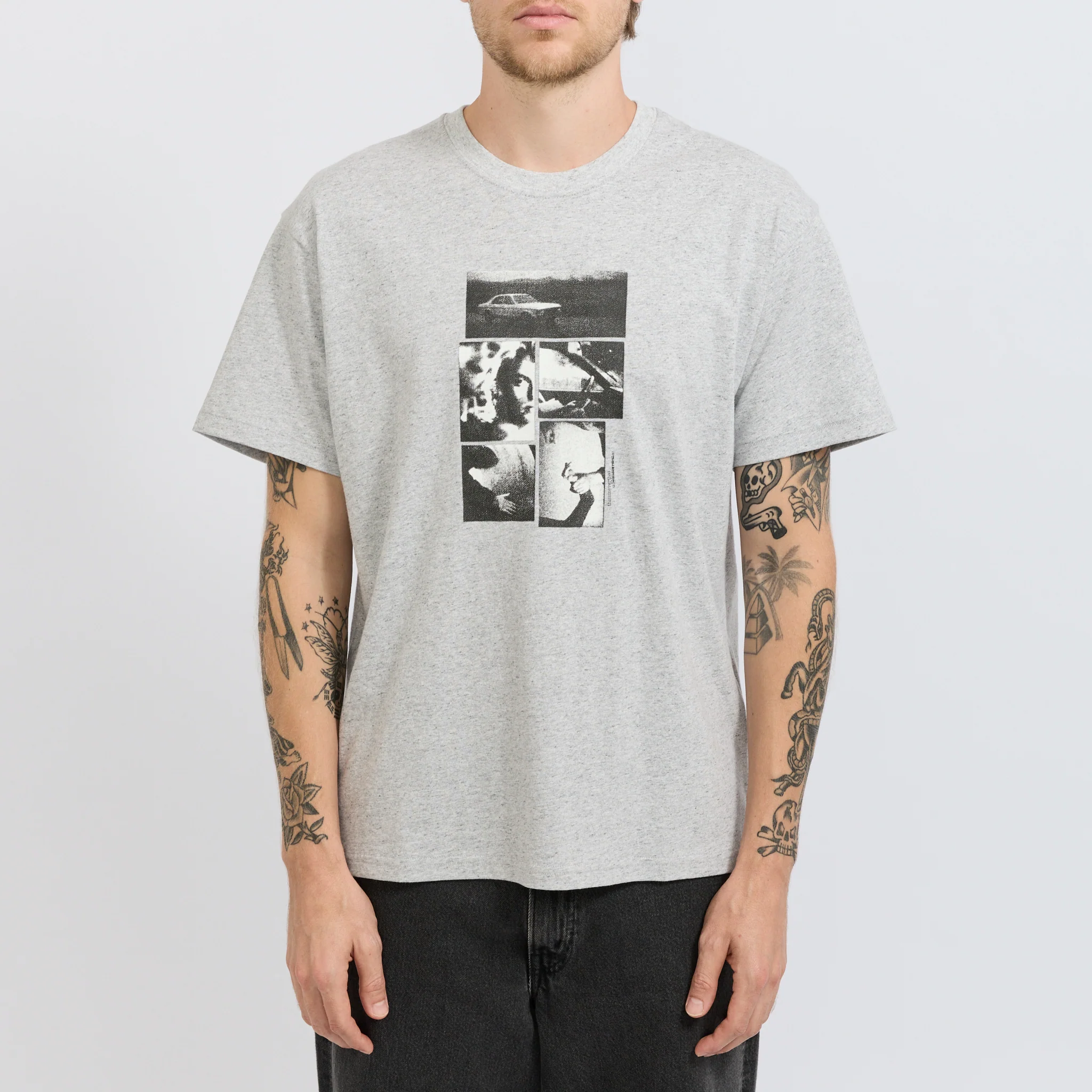 Scenes Tee Heather Grey - Image 5