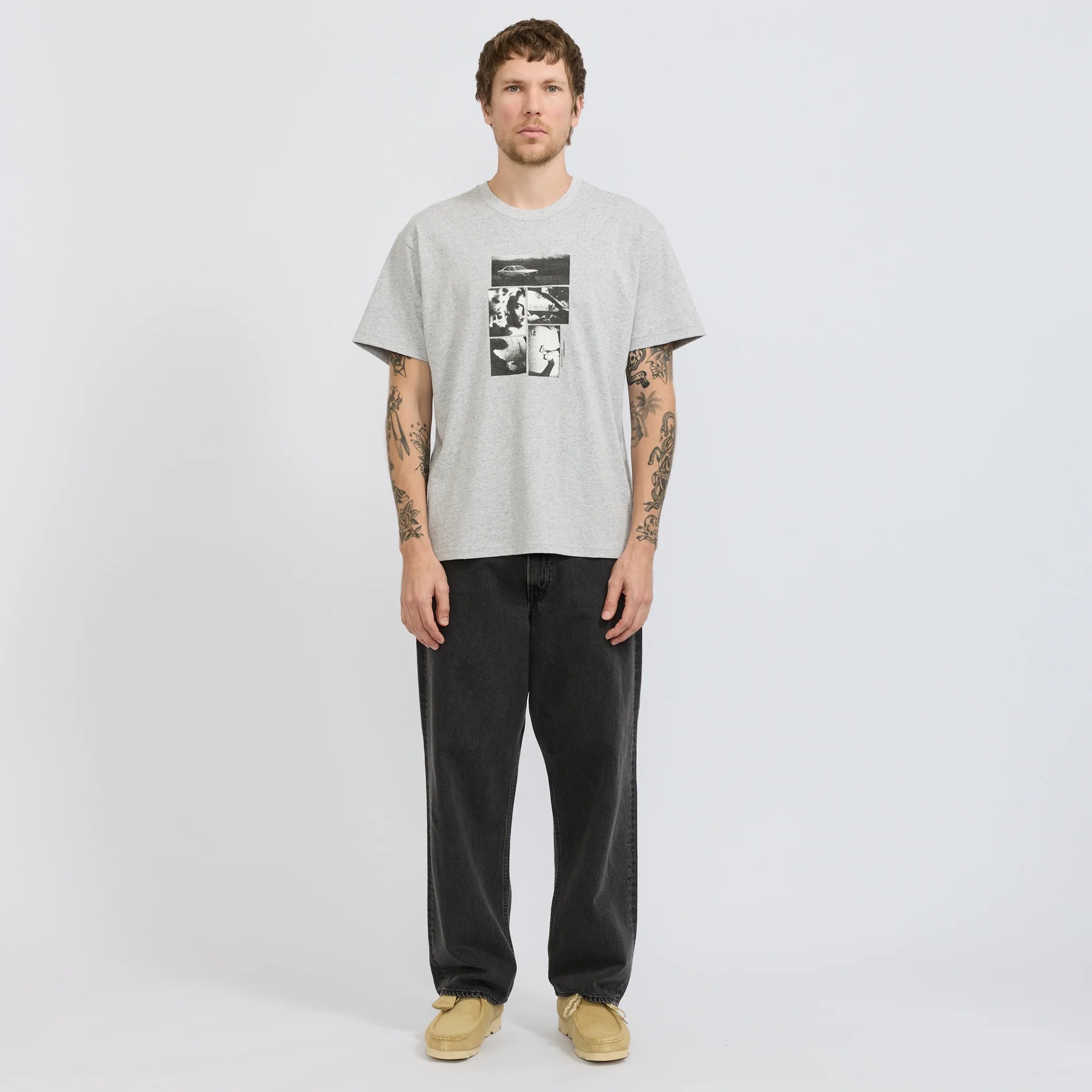 Scenes Tee Heather Grey - Image 6