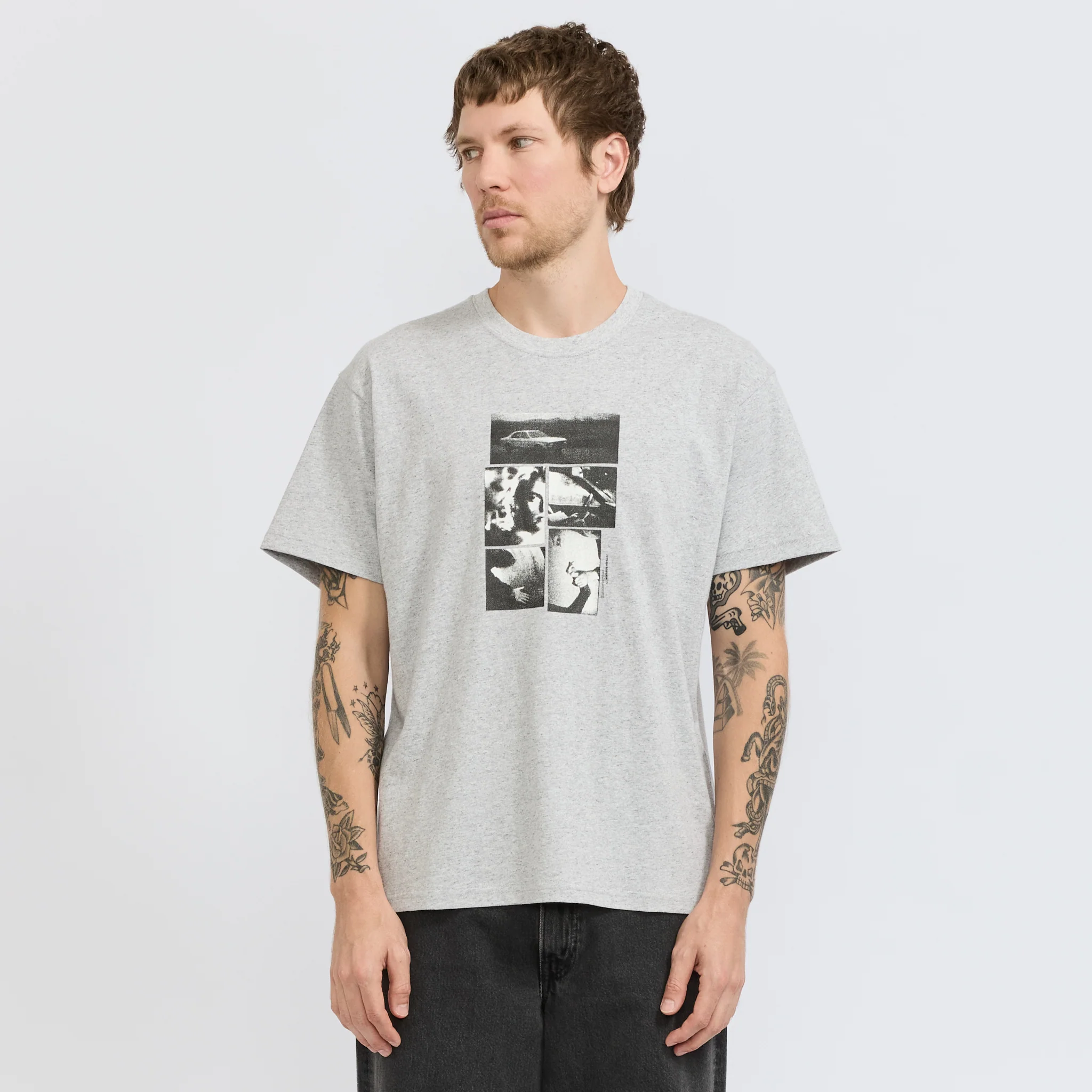Scenes Tee Heather Grey - Image 7