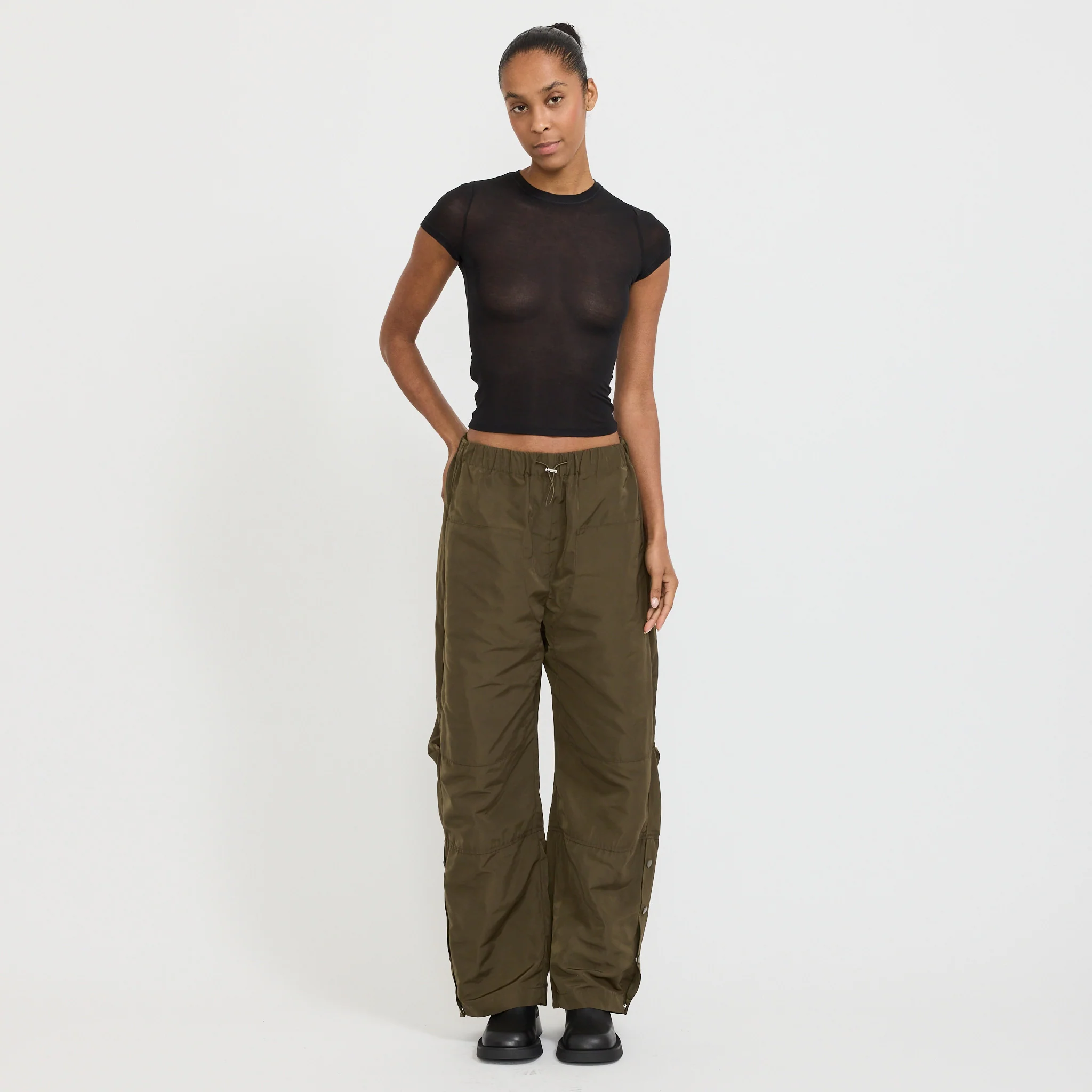 Sheer Baby Tee Black - Image 2