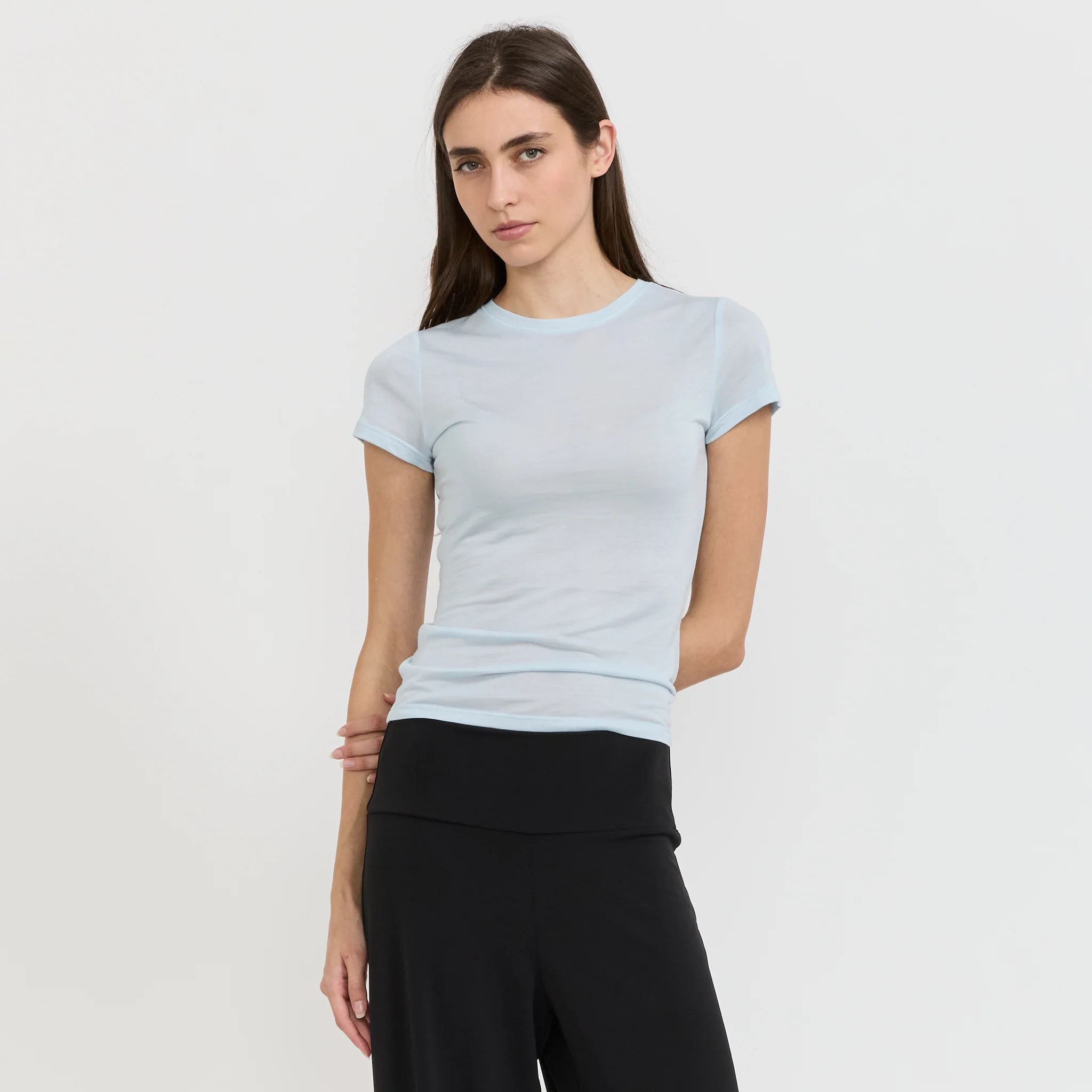 Sheer Baby Tee Pale Blue - Image 7