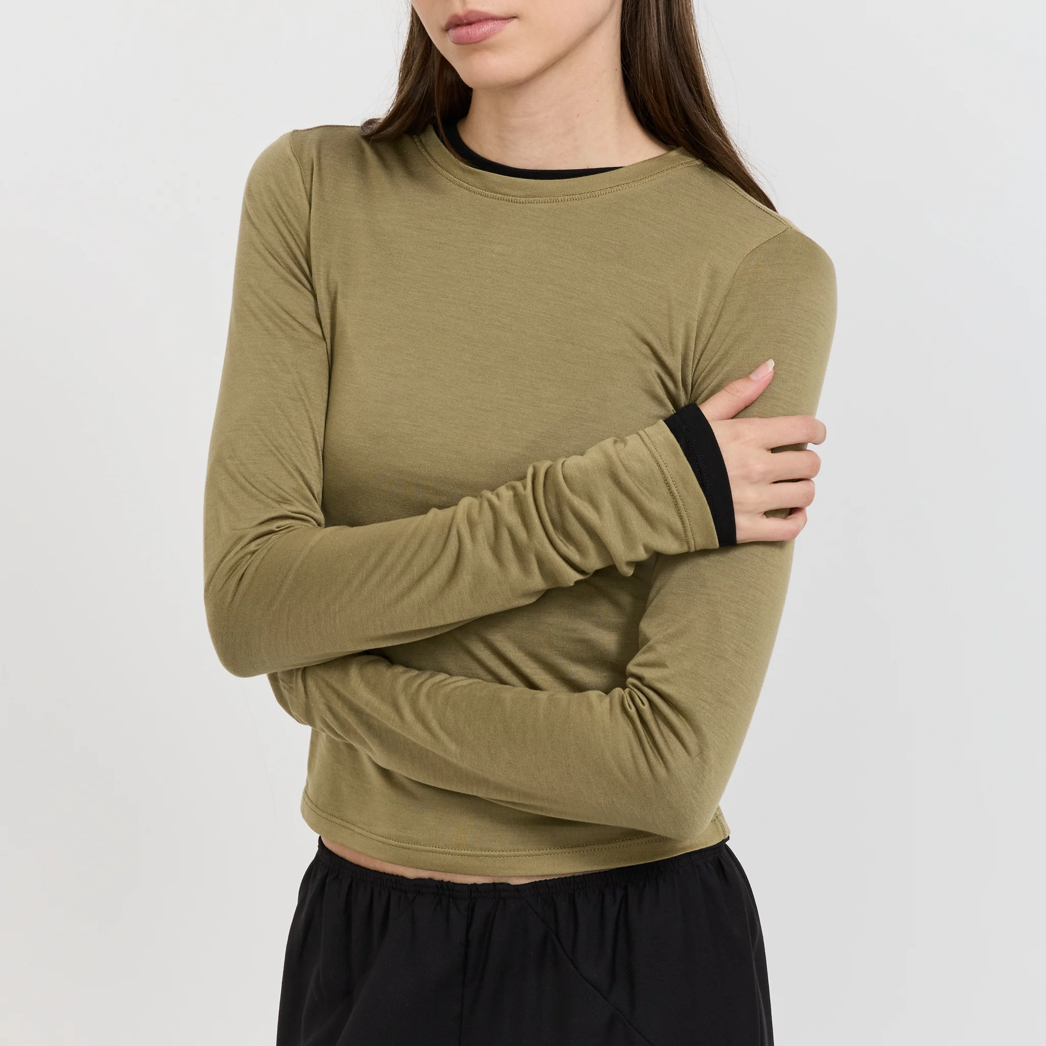 Sheer Long Sleeve Top Clay - Image 5