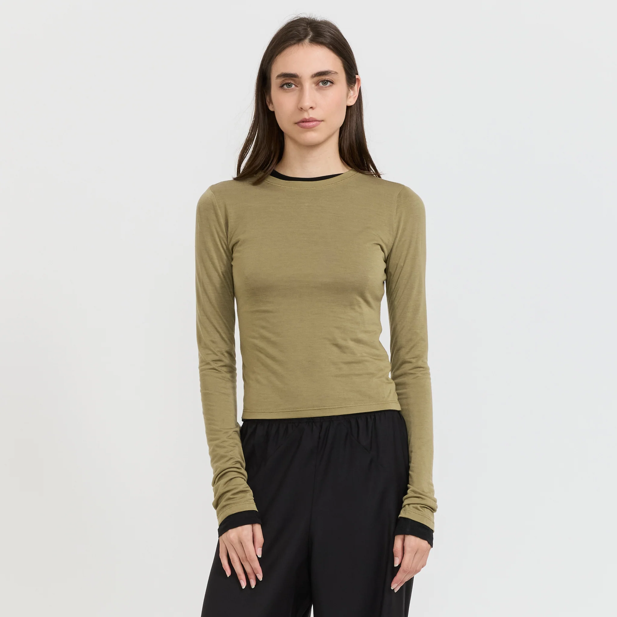 Sheer Long Sleeve Top Clay - Image 7