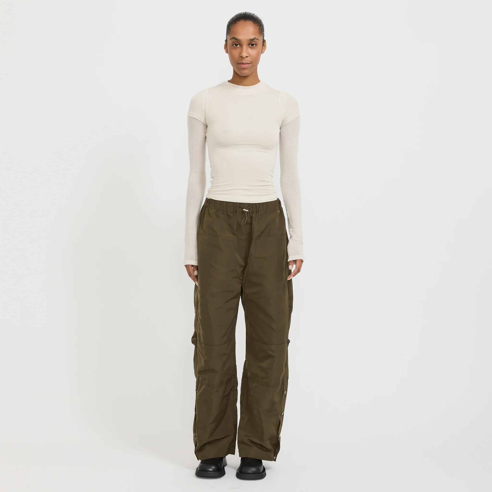 Sheer Long Sleeve Top Cream - Image 6