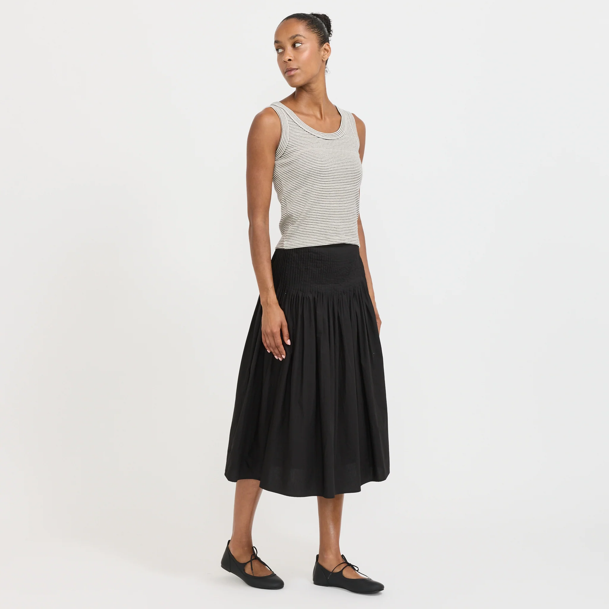 Sherry Pleated Skirt Black - Image 2